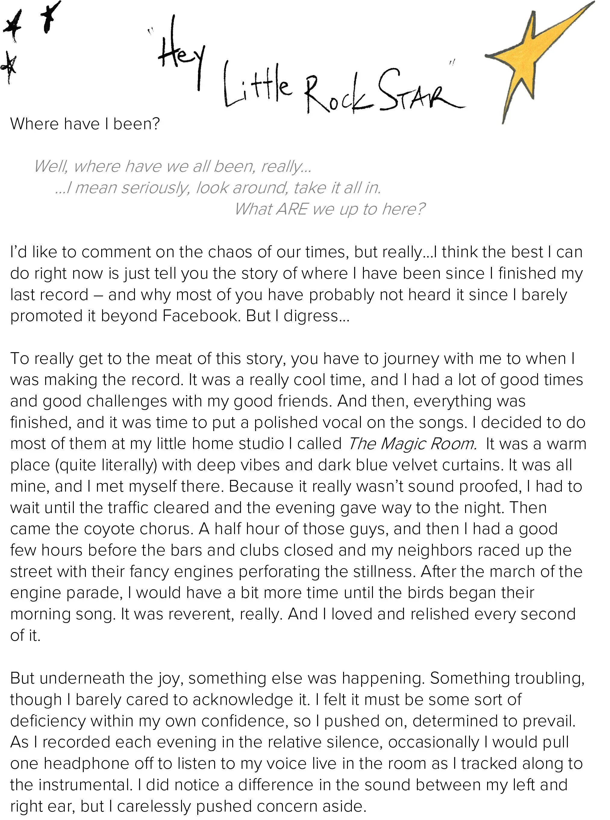 Connie Hunt Hey Little Rock Star 2020