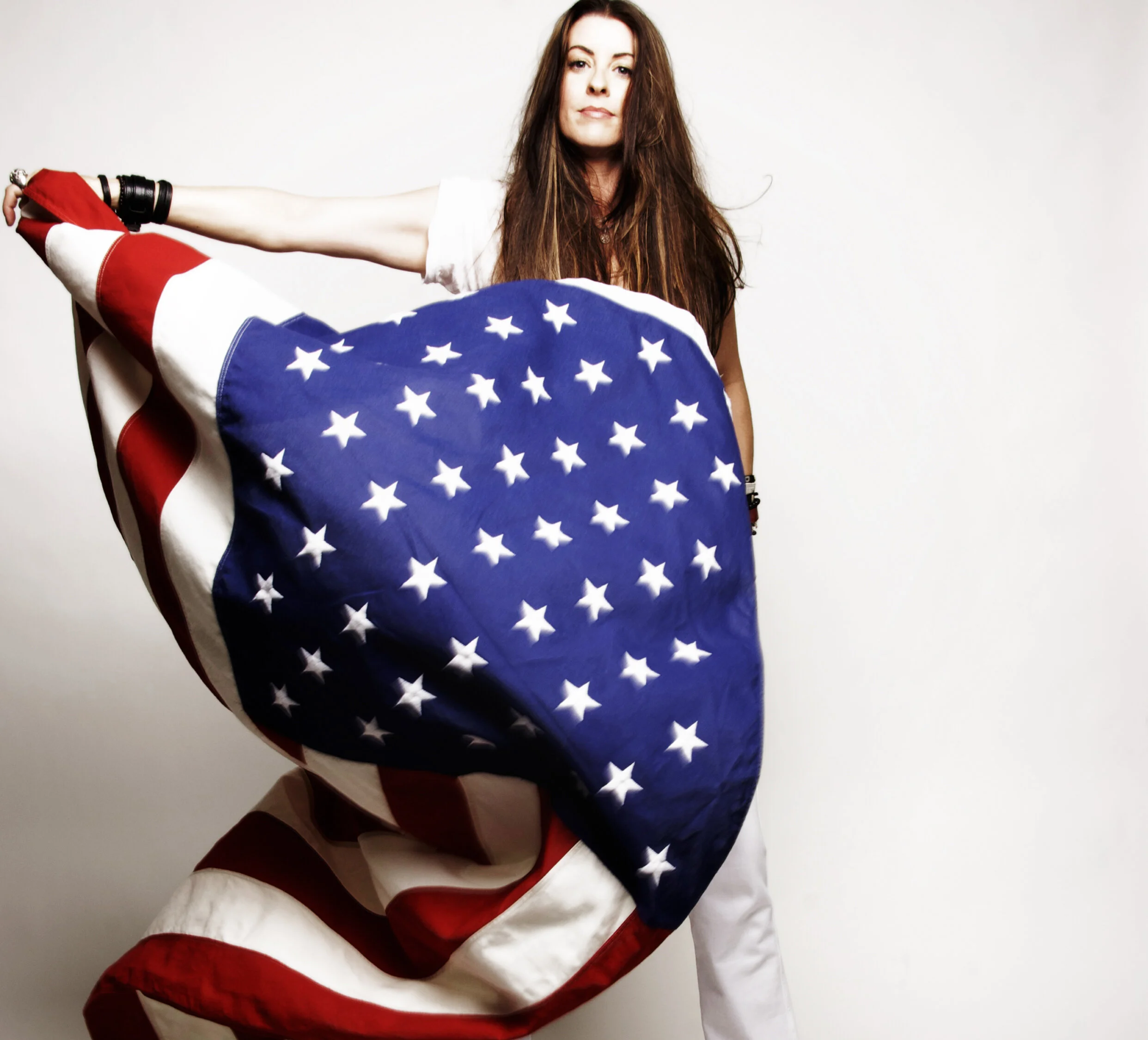 Connie Hunt Yes Red White AND Blue by Jim Shea