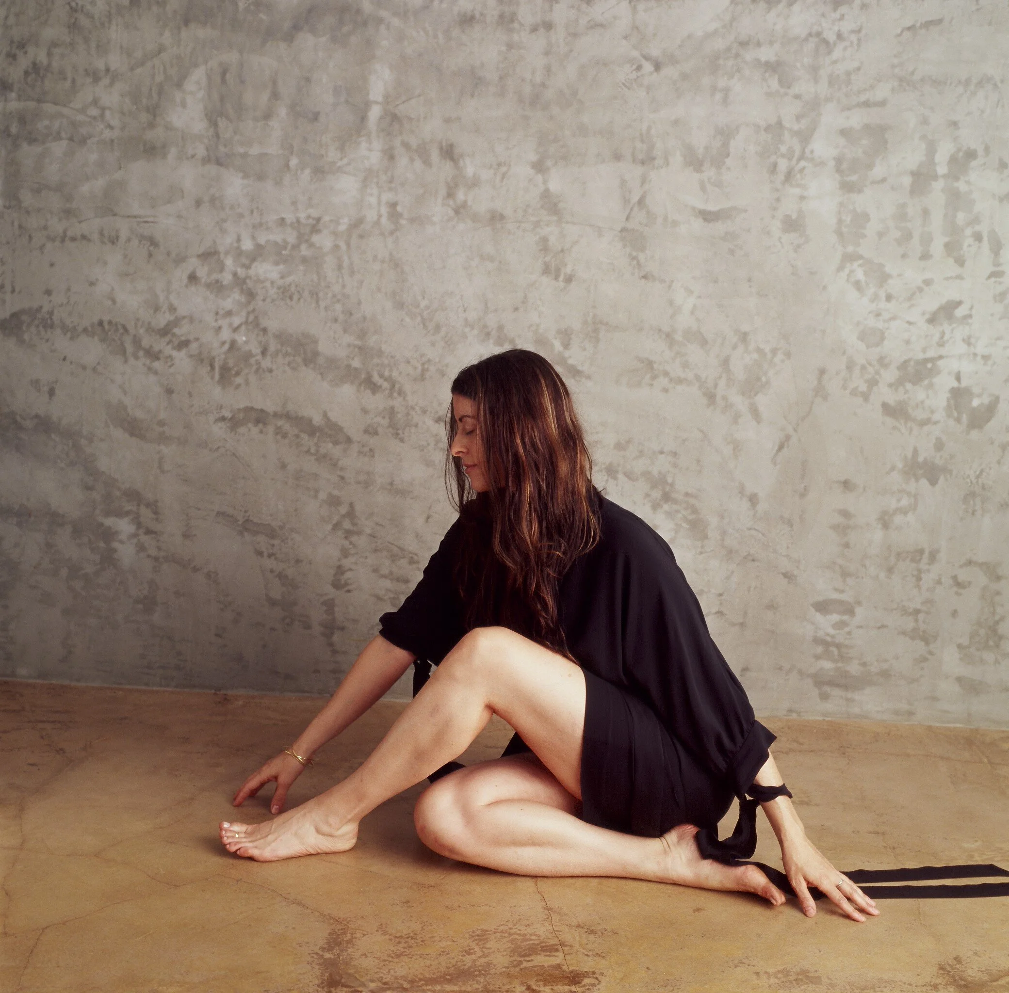 Connie Hunt Black Yoga 1 by Jim Shea