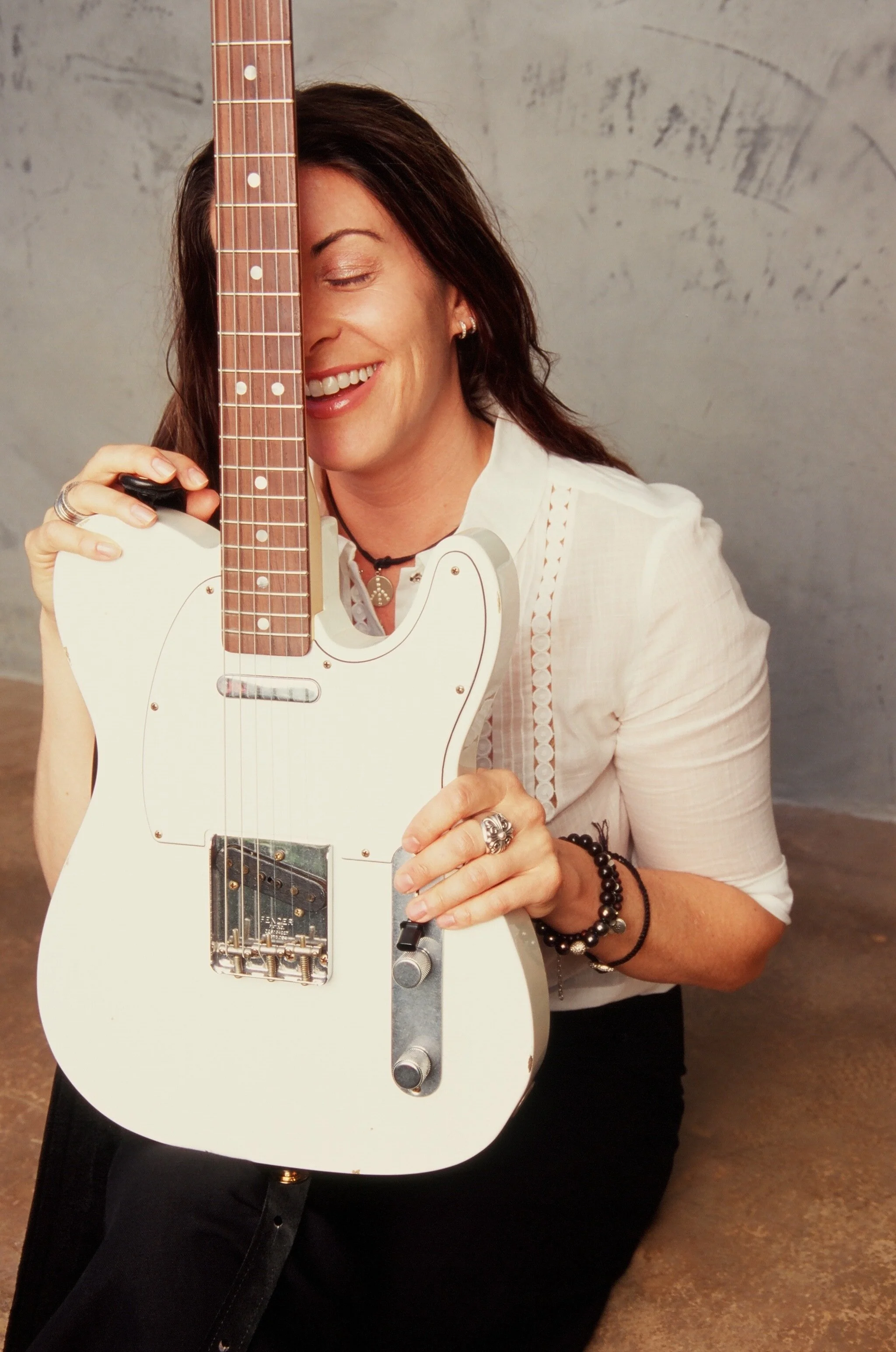 Connie Hunt Tele Laugh by Jim Shea