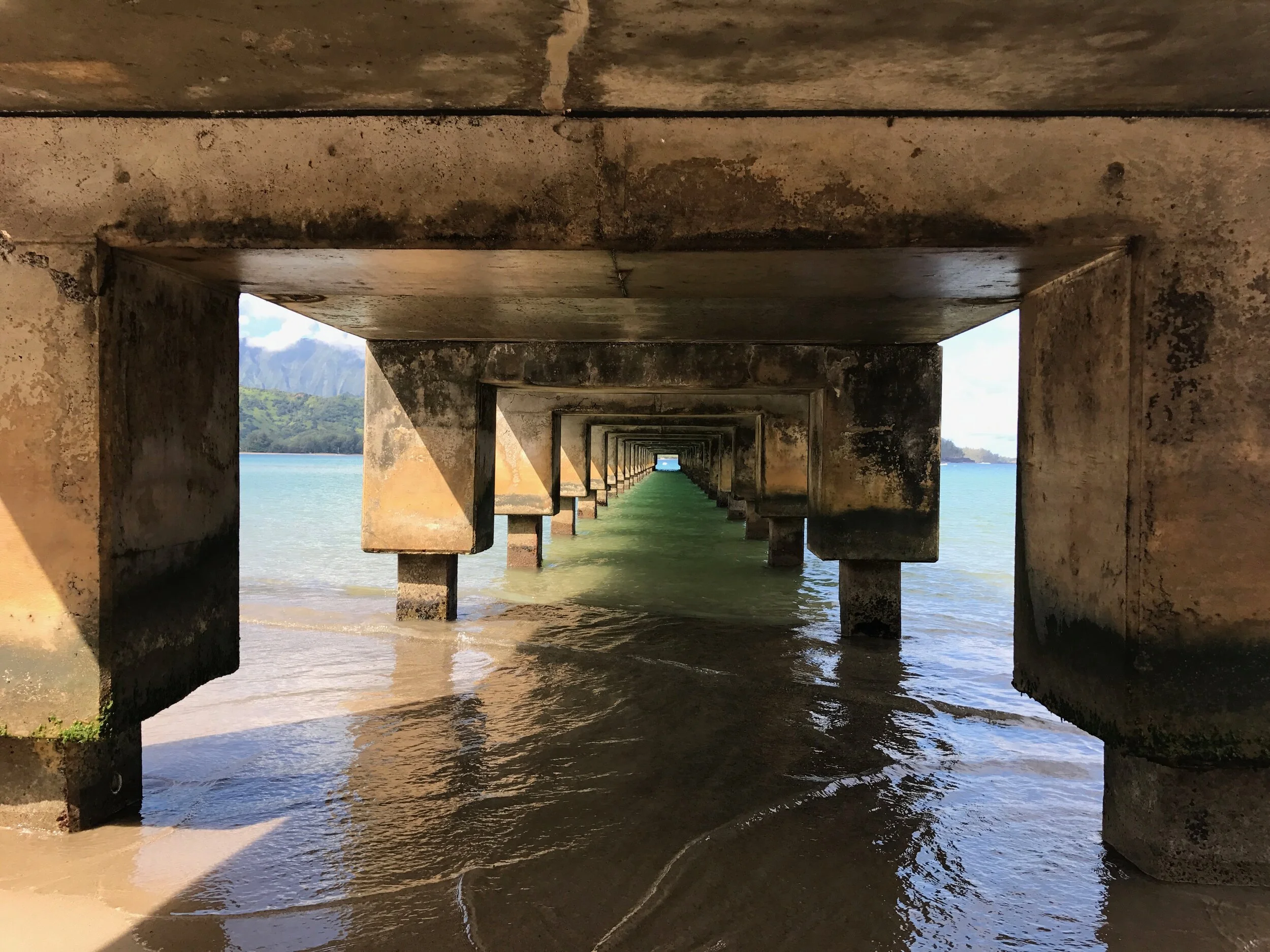 Connie Hunt Photography Walking Under the Hanalei Pier (2017)