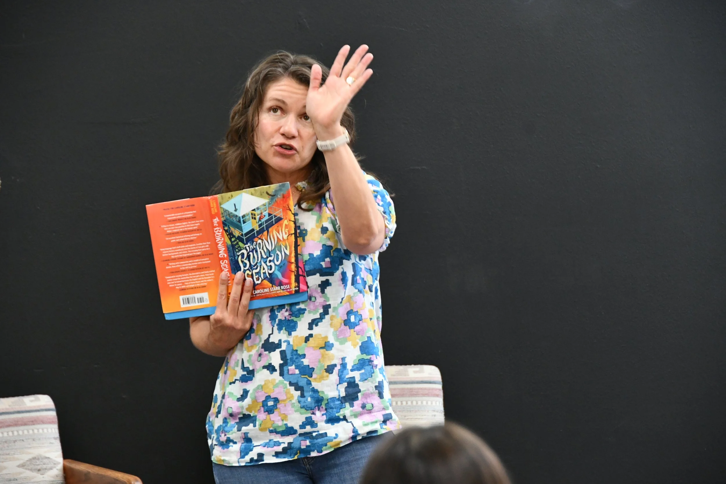 Carolyn Starr Rose reading from her book, "The Burning Season."