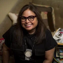 Laurel Goodluck, who writes picture books with modern Native themes, also presented at the New Mexico Children's Book Fair.