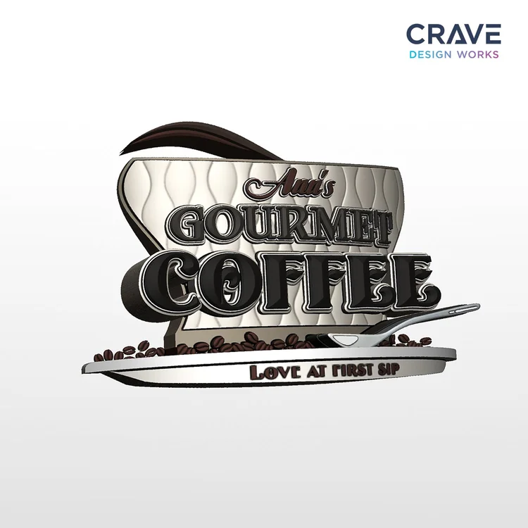 Sign Model Names 3D Library - Crave Design