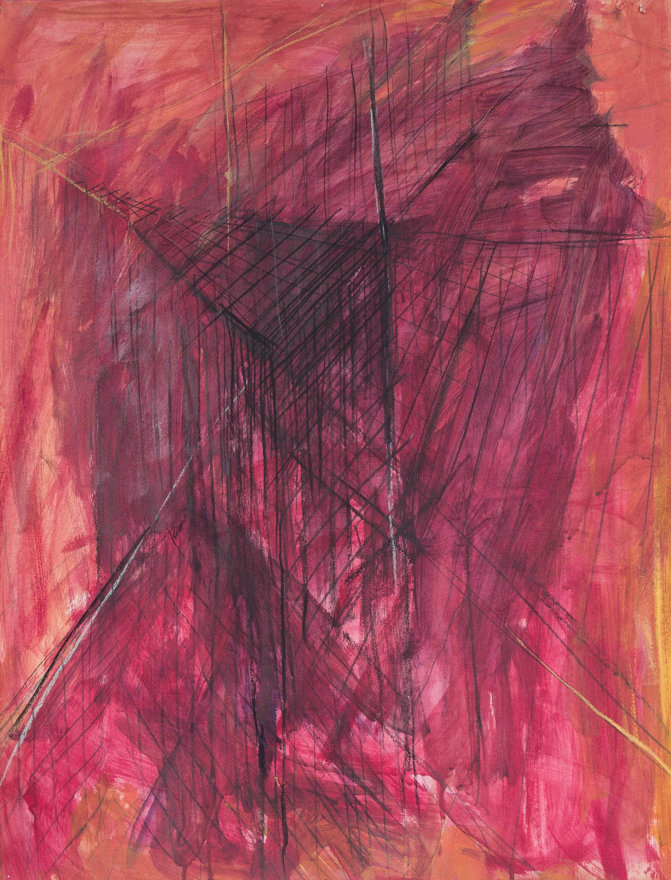 hades acrylic and pastel on paper 22"x30" sold