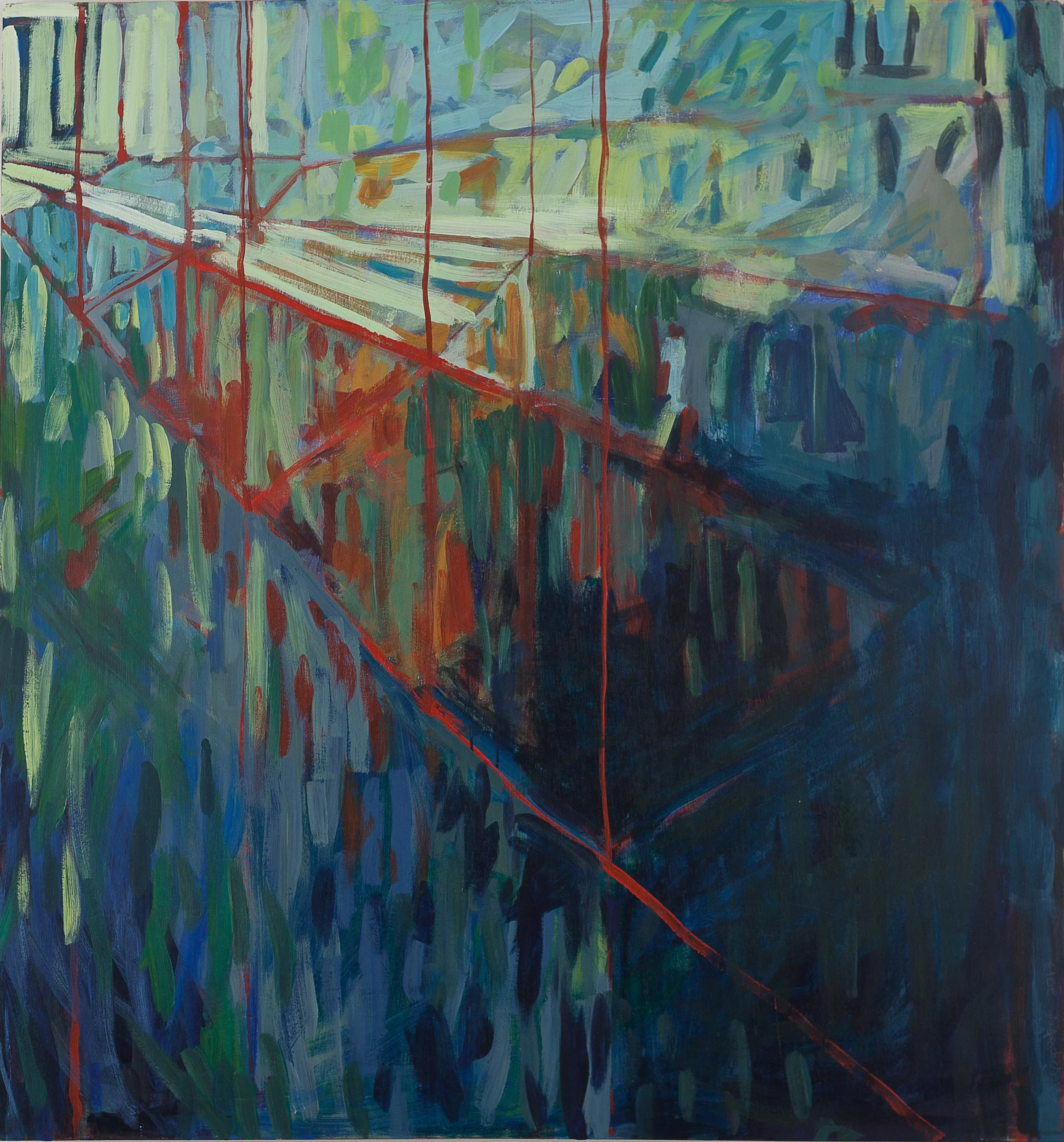 untitled no. 5 acrylic painting on wood panel 45"x48" 5,000.00