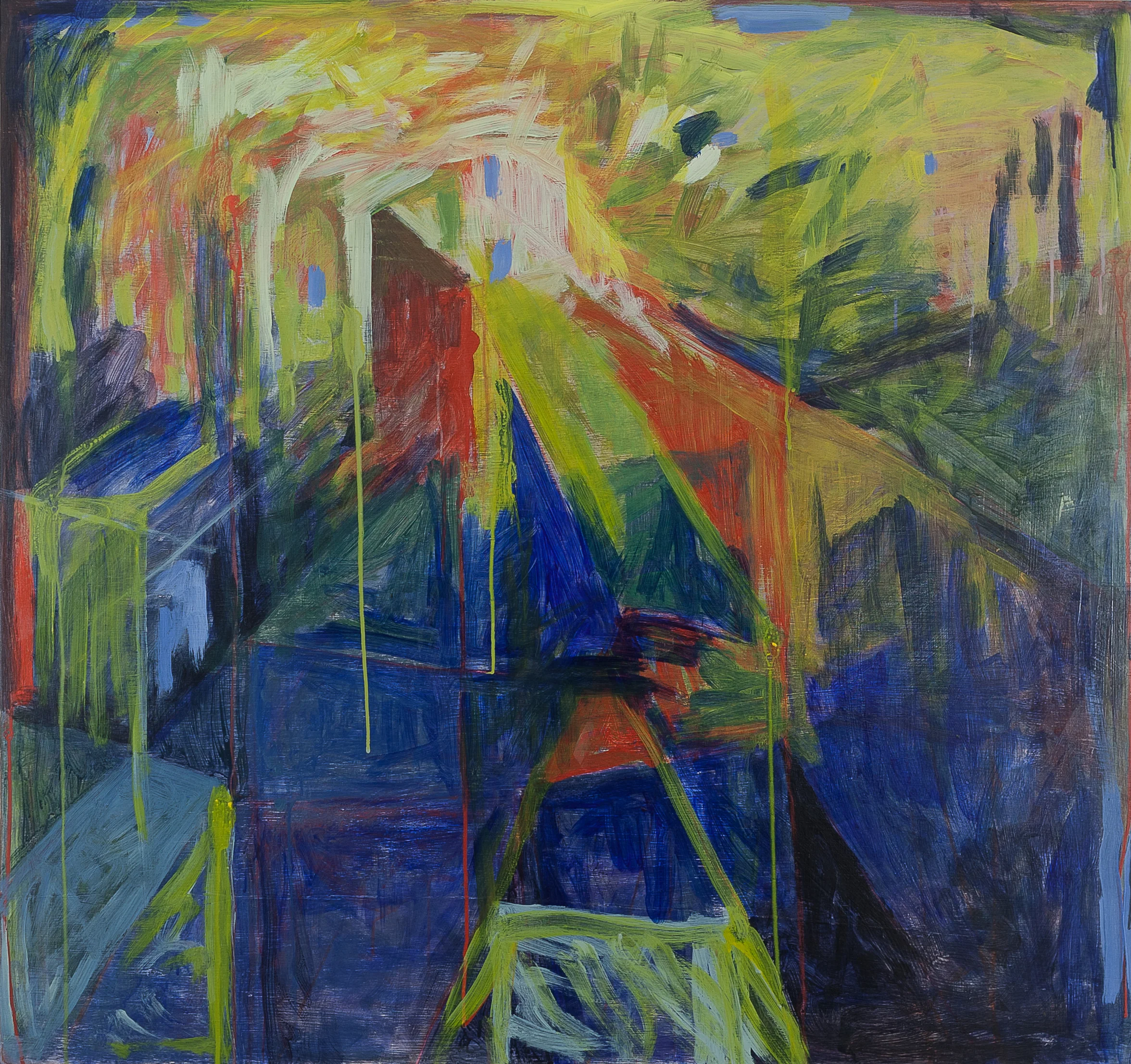 impulse oil painting on wood panel 45"x 48" (approx.) 5,000.00