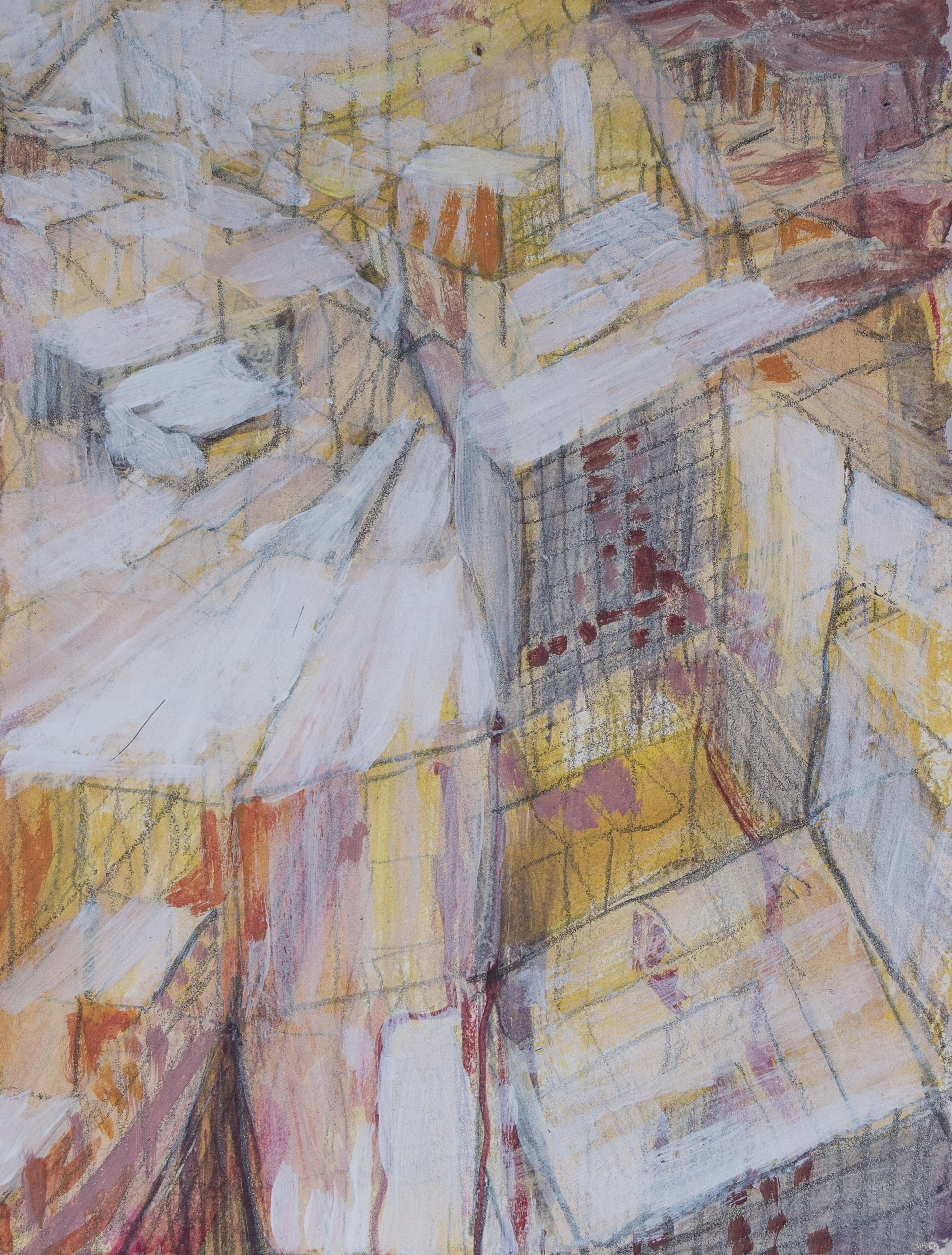 landslide acrylic and graphite on paper sold