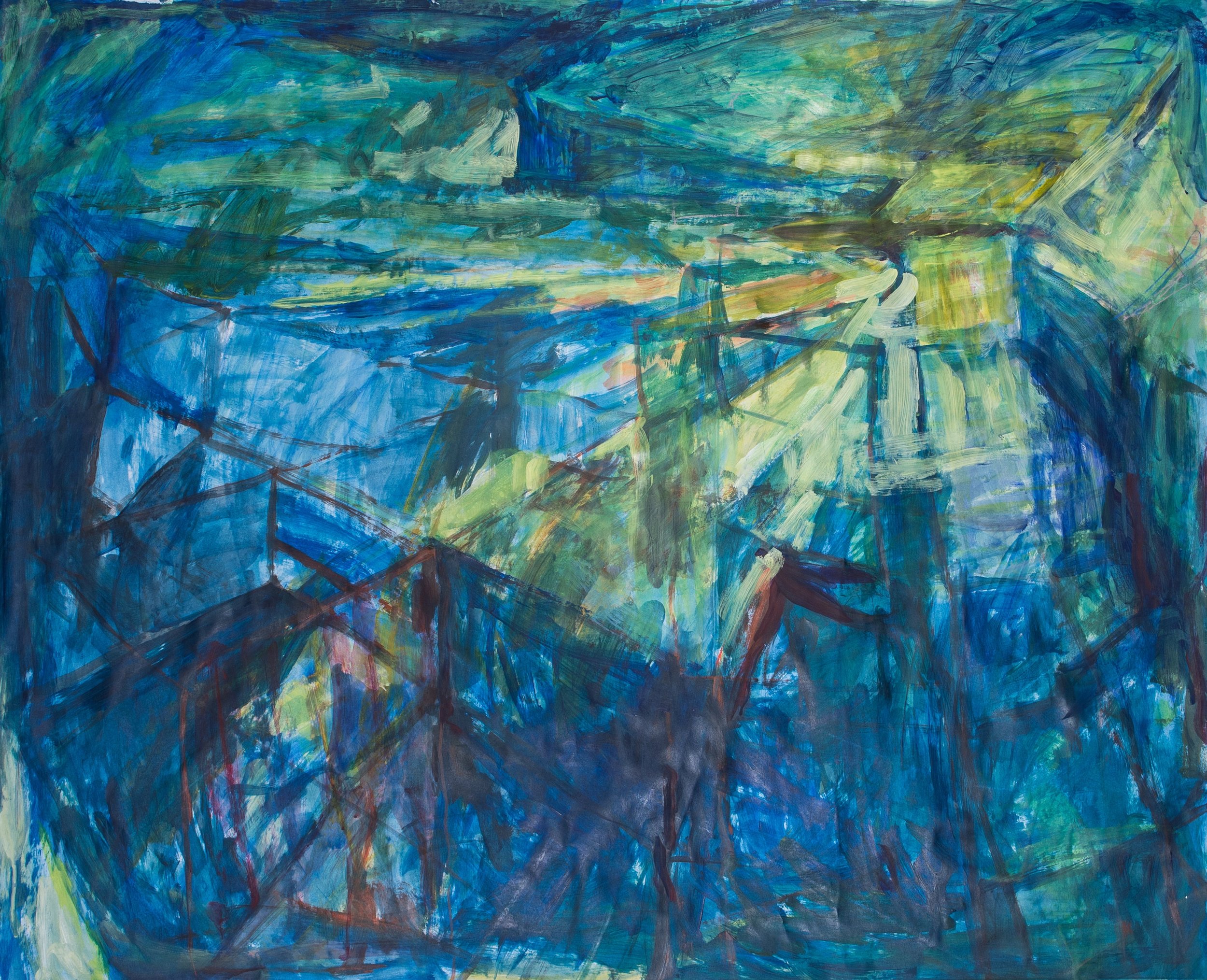 poseidon 2 acrylic on paper 39"x 47" 4,000.00