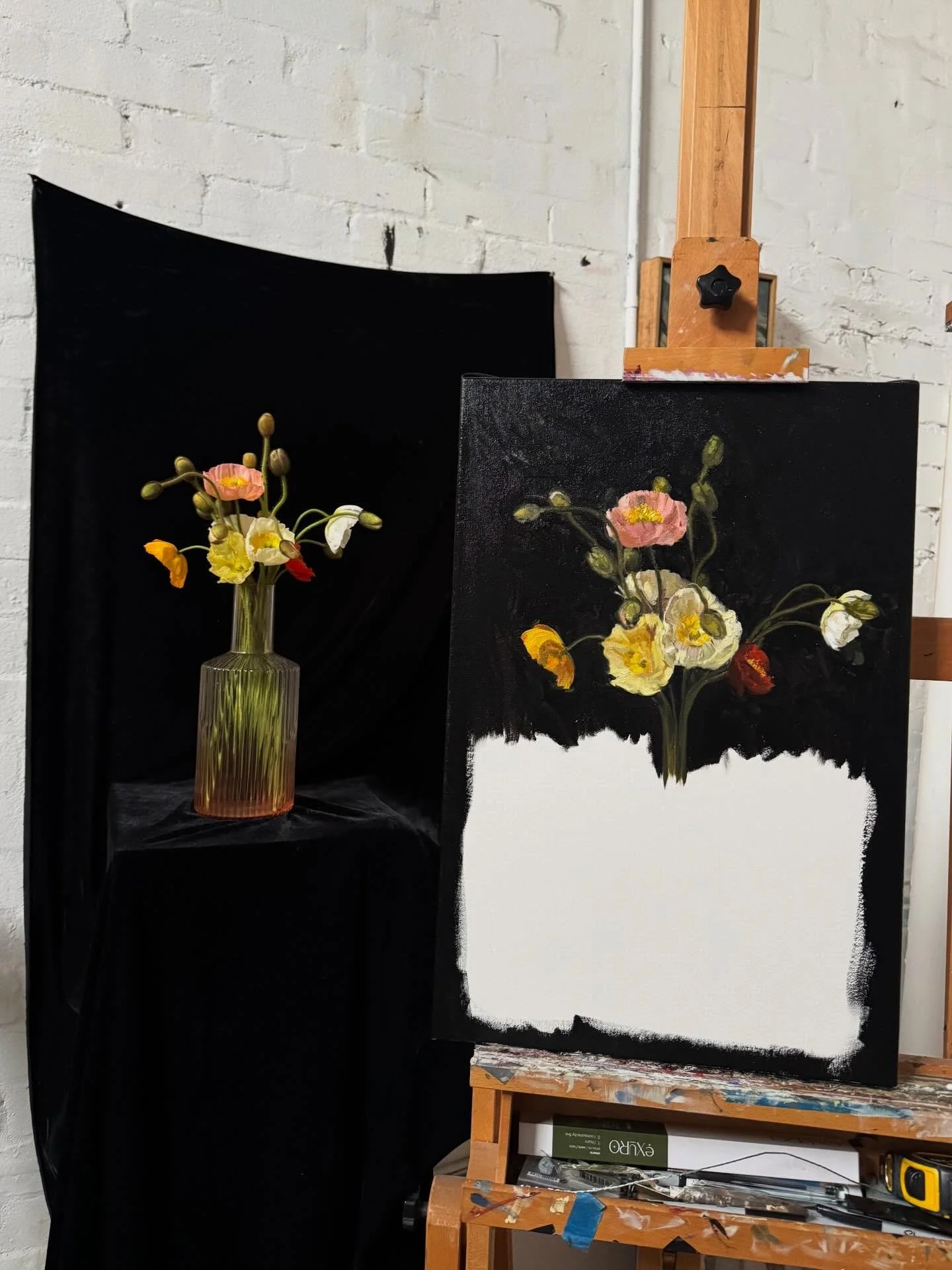 Notes from a process- as I make more of these, I thought I&rsquo;d share some progress shots from previous iterations. In Sydney, it&rsquo;s not hellebore season and so now I&rsquo;m branching out (ha) into other flowers. 

The cellular mitosis depic