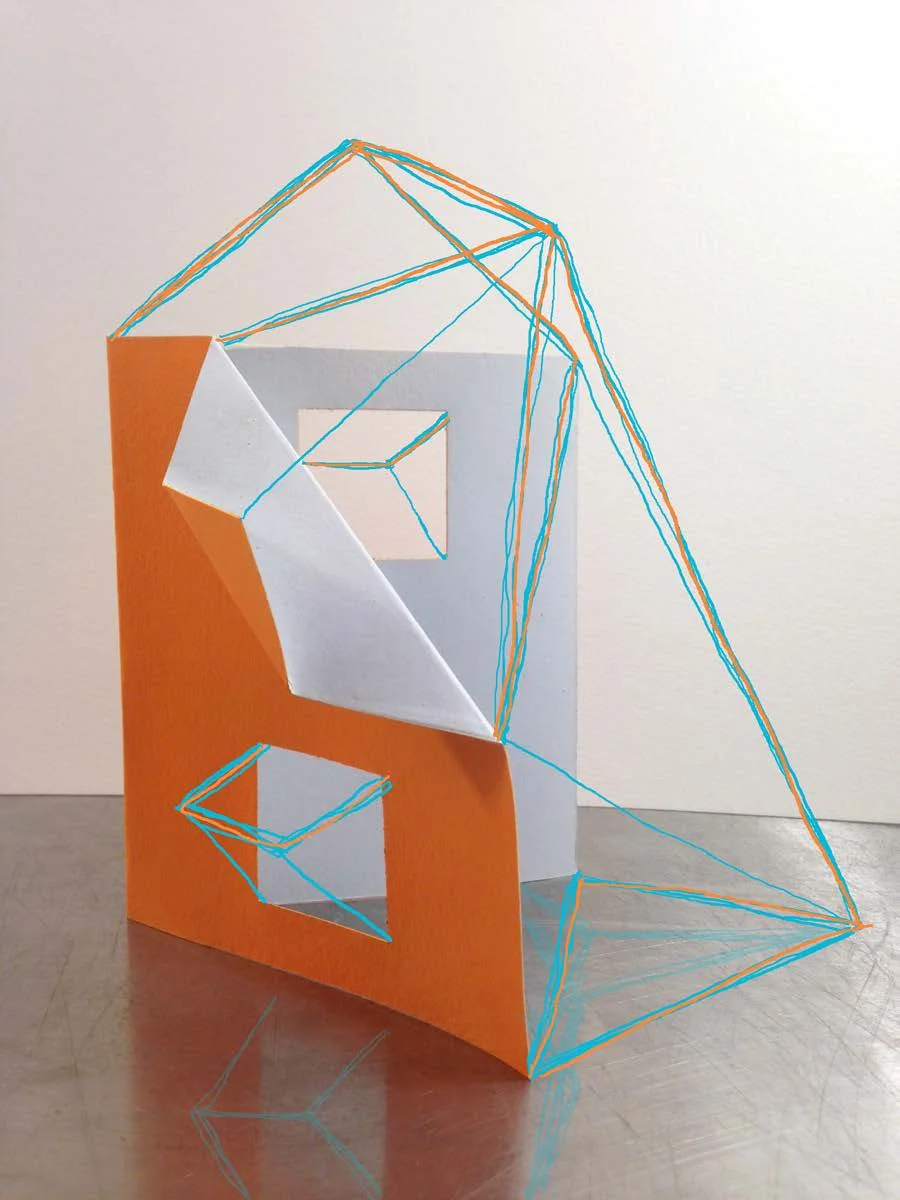 Explorations in paper sculpture and digital drawing, 2016.