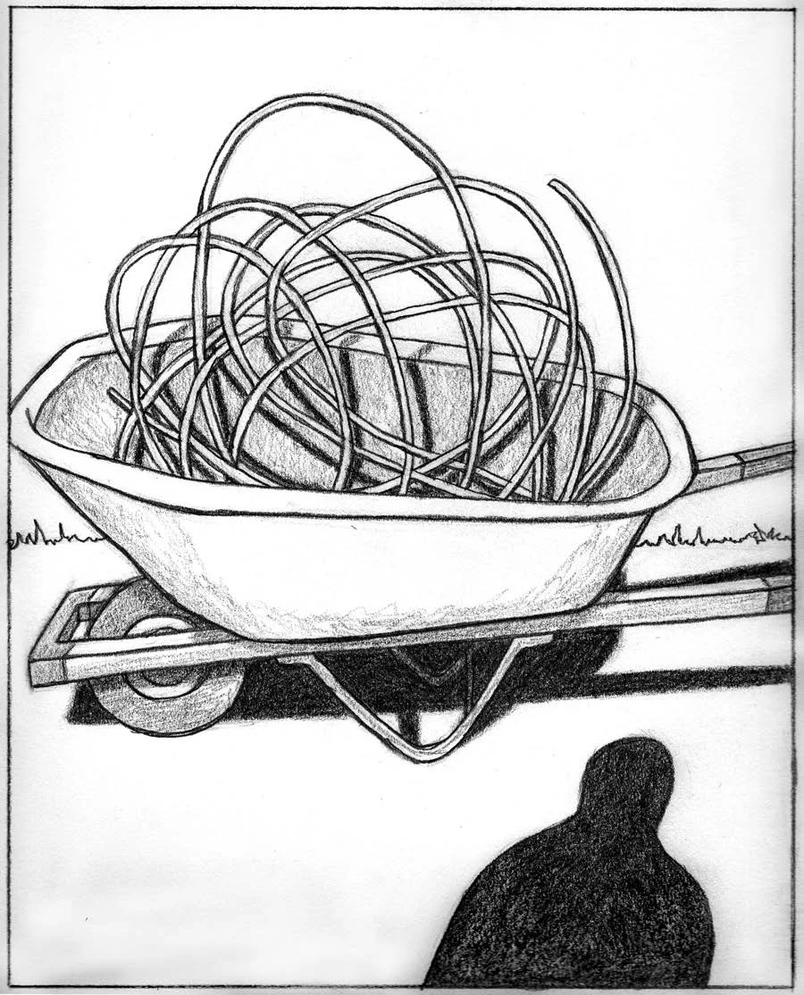 Chat Thread , Graphite on paper, 8" x 10," 2016.