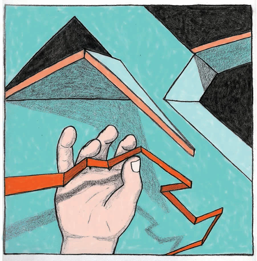 Opening Up , Digitally painted graphite drawing, 8" x 8," 2016.