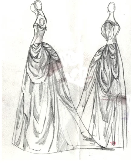 painted gown