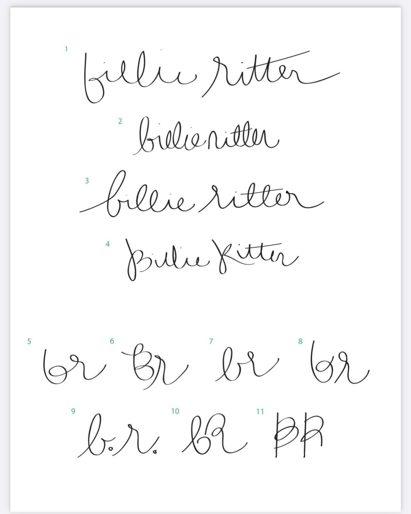 A little walk down memory lane designing the Billie Ritter logo 🥰 #logo #design