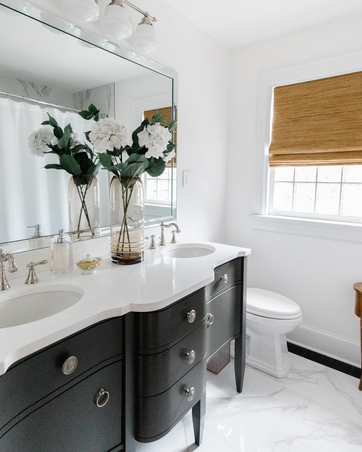 As I question my sanity on deciding to live through this renovation I keep looking at before and after pics of previous projects to remind myself of why I&rsquo;m renovating&hellip; this was the single full bathroom converted into the boys&rsquo; bat