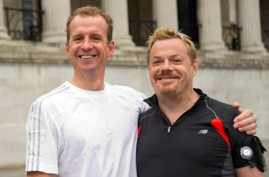 Greg trained Eddie Izzard to run 43 marathons in 51 days. Picture credit: gregwhyte.com