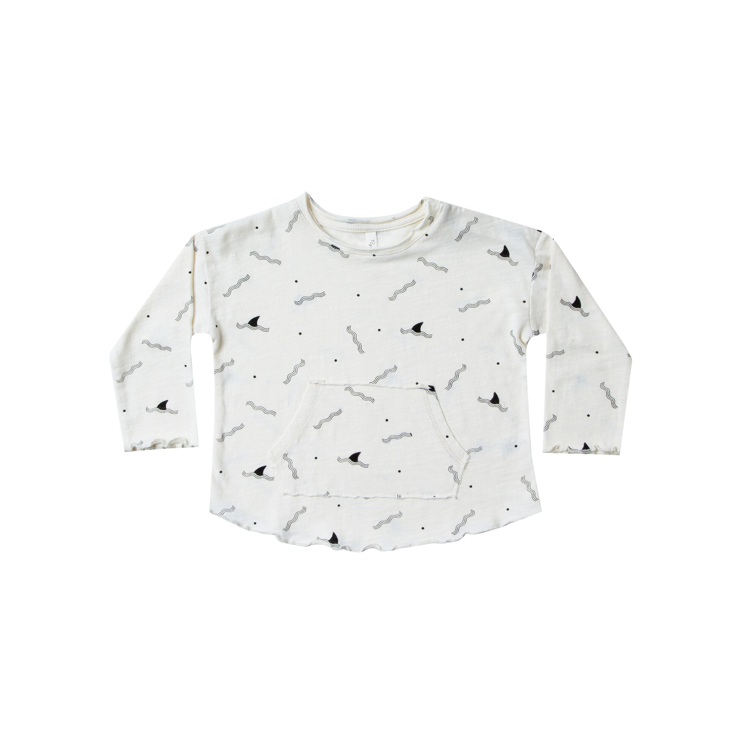 Rylee & Cru  Shark Fin Long Sleeve Top