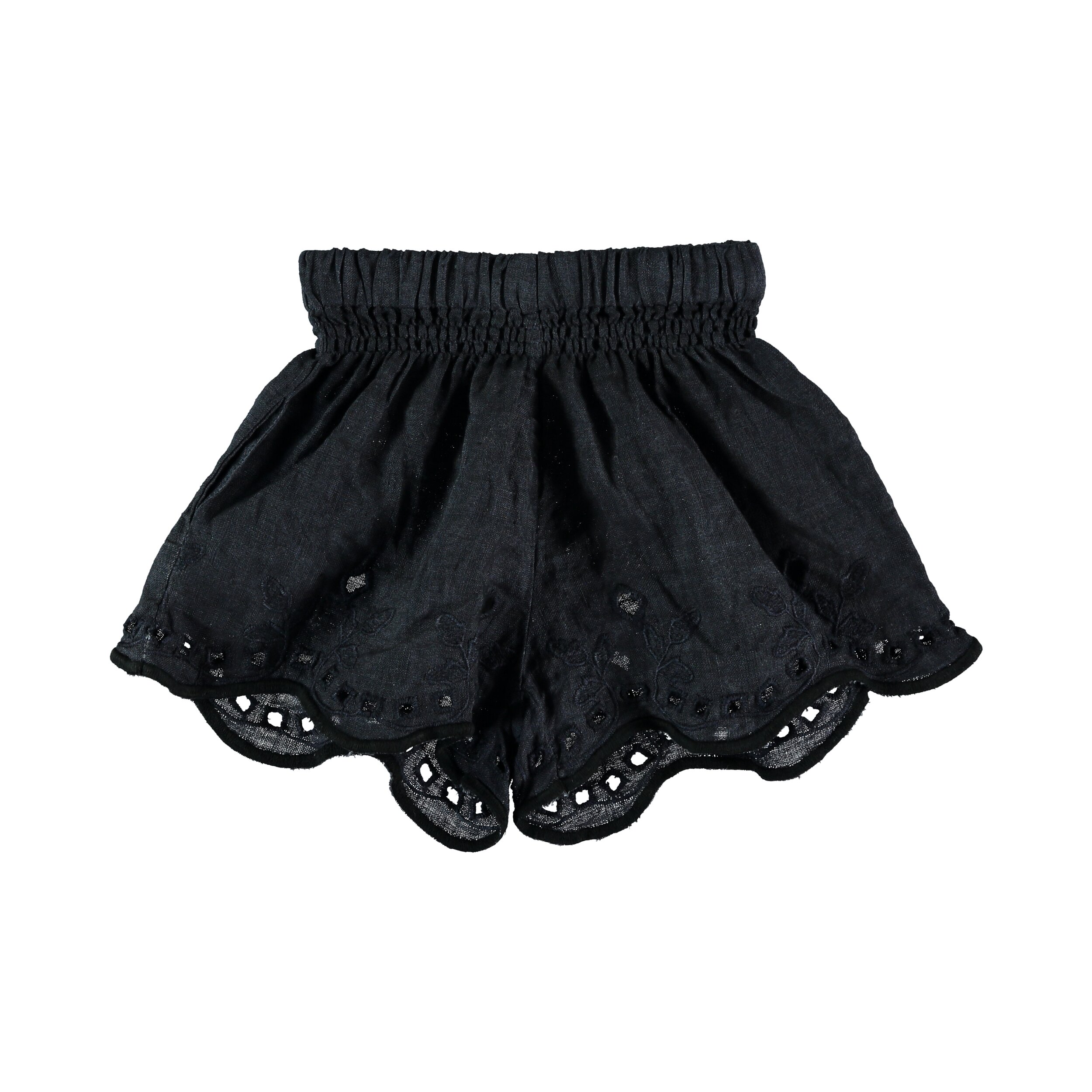 Buho  Linen Embroidered Shorts