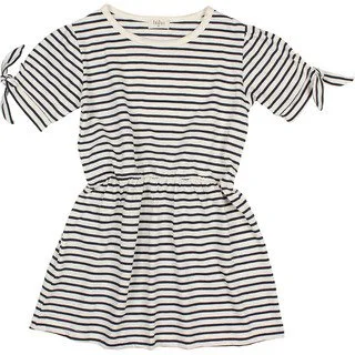 Buho Navy Stripe Lace Dress
