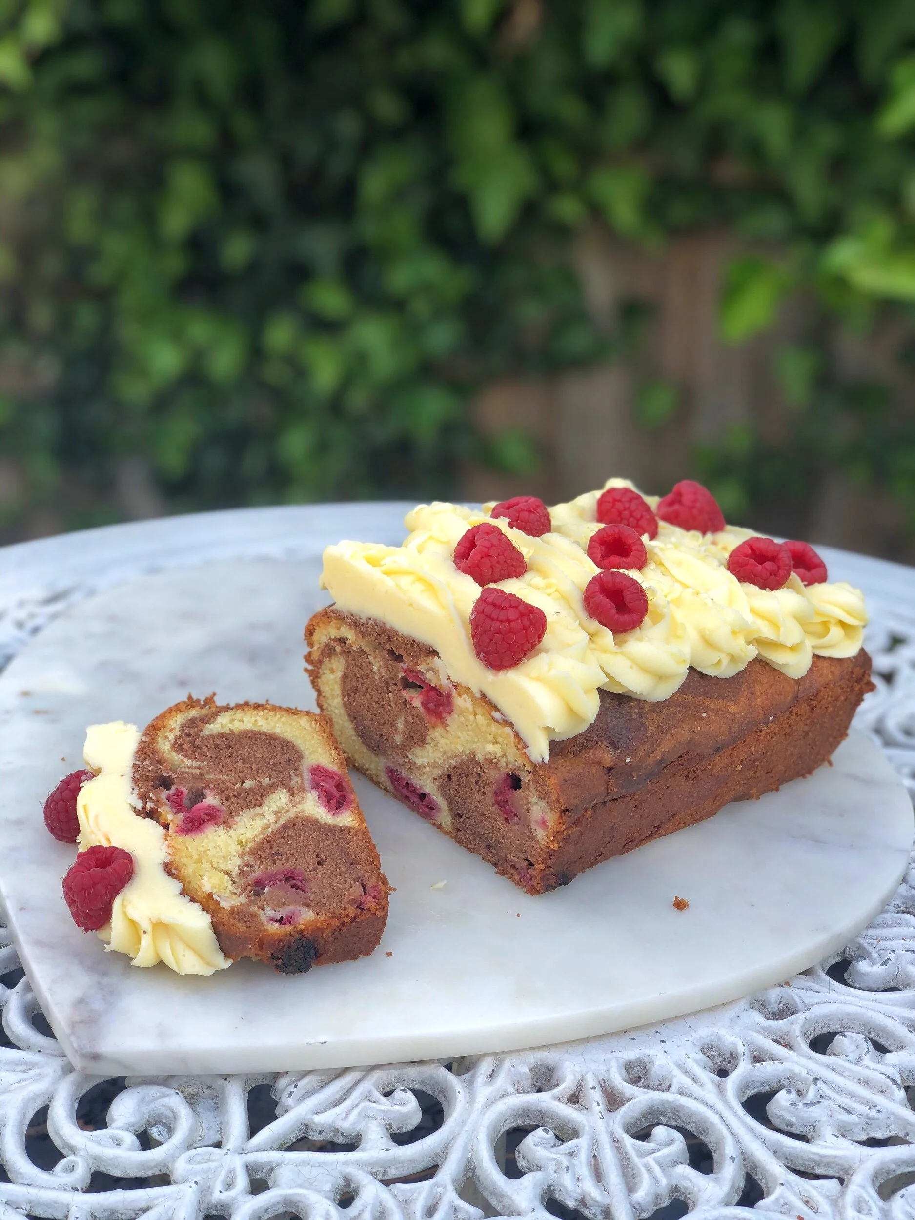 Double Chocolate &amp; Raspberry Marble Cake (Gluten Free)