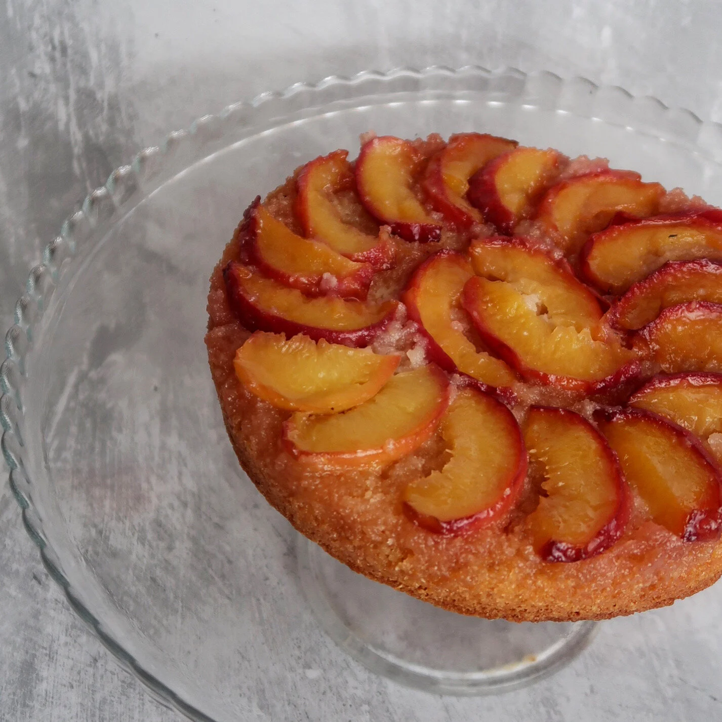 Peach &amp; Almond Upside Down Cake (Gluten Free)