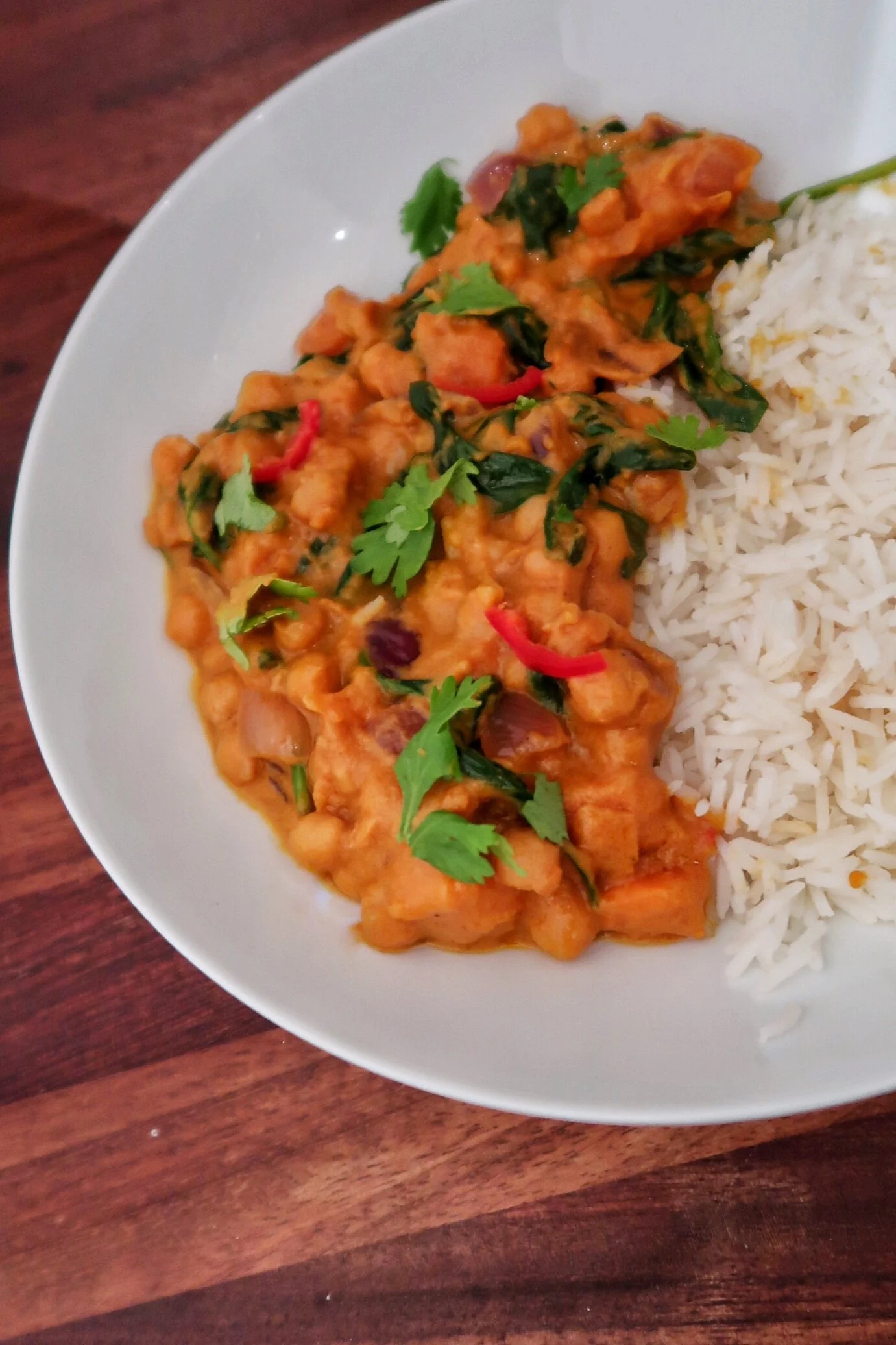 PB Satay Curry with Sweet Potato and Chickpeas (Gluten Free, Vegan)