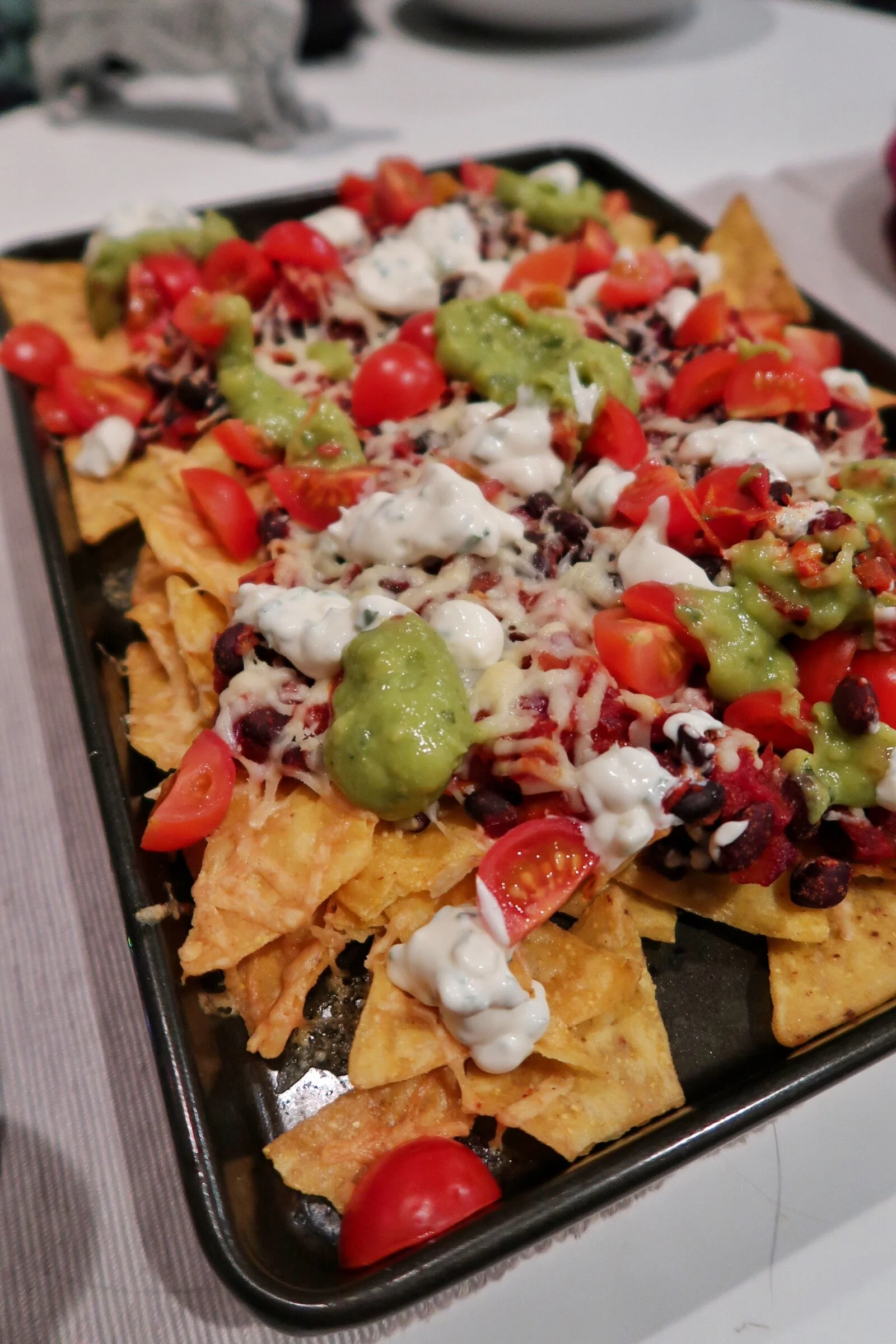 Loaded Black Bean Nachos (Gluten Free, Veggie, Vegan Option)
