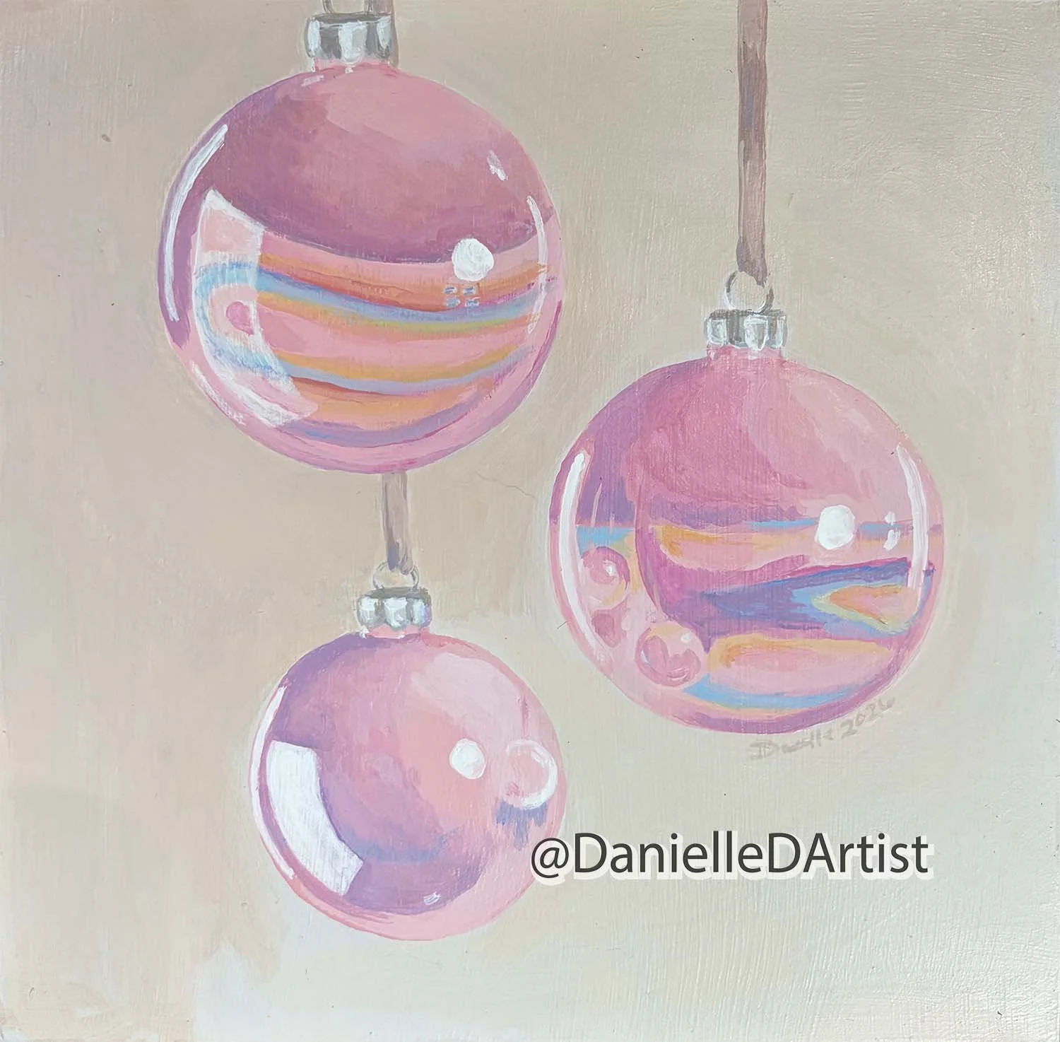 Pink Christmas Ornaments