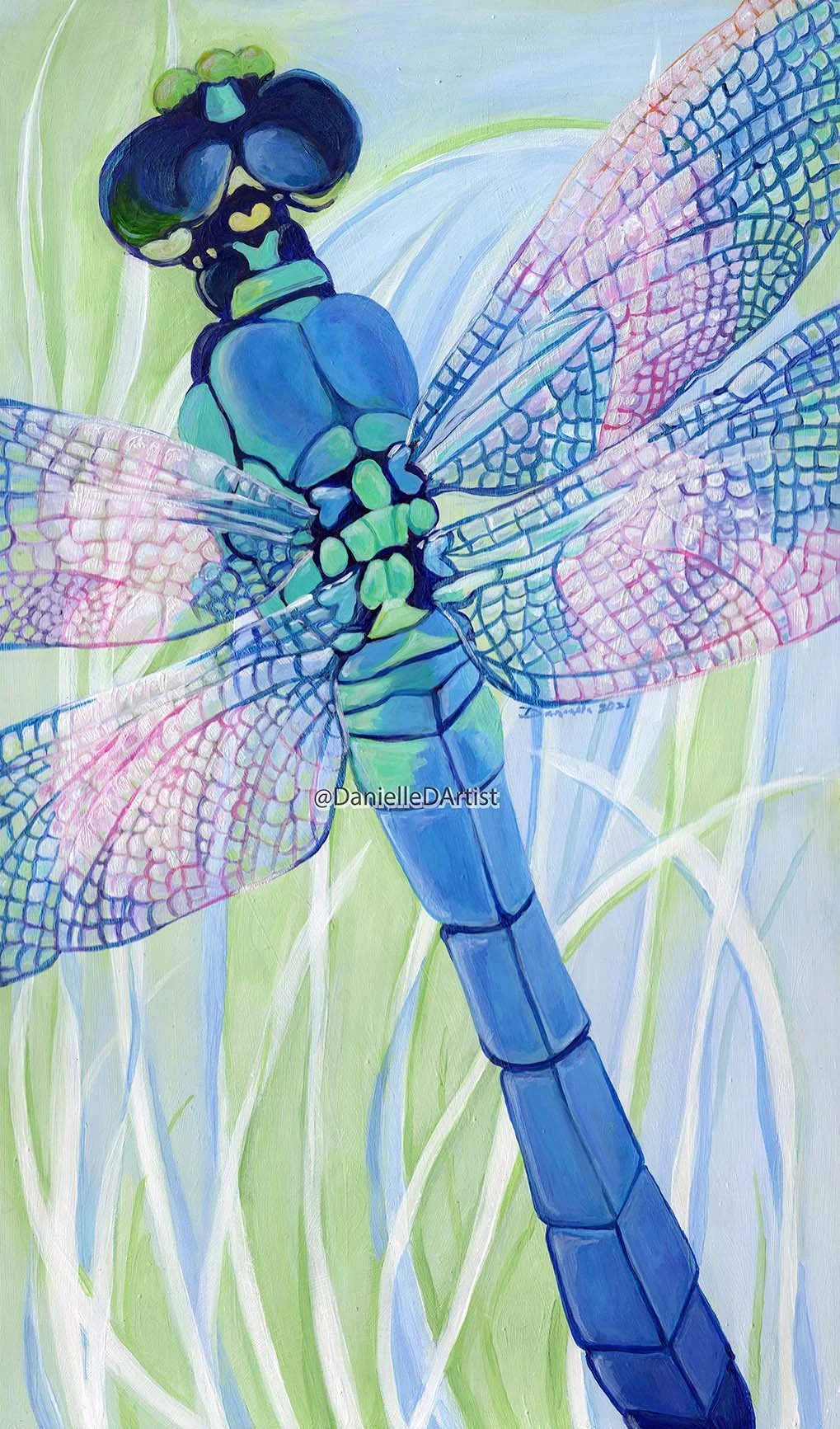 Dragonfly pastel