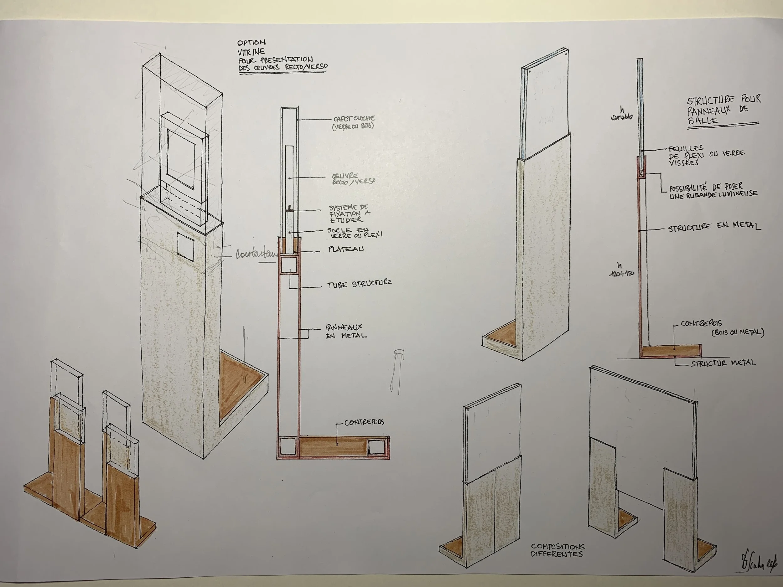  VITRINES STYLITE ET PANNEAUX DE SALLE 