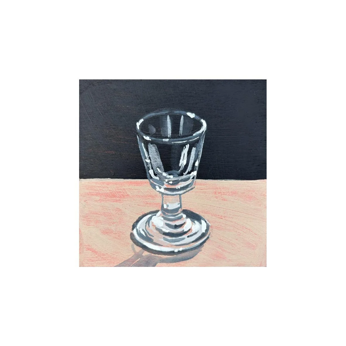 Small French glass painting