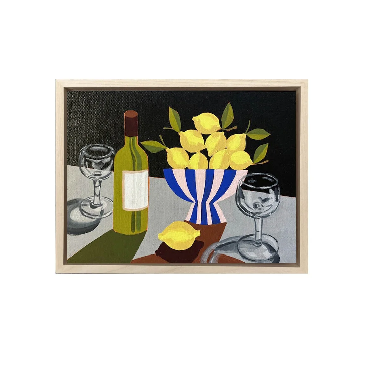 Lemons and Wine Painting