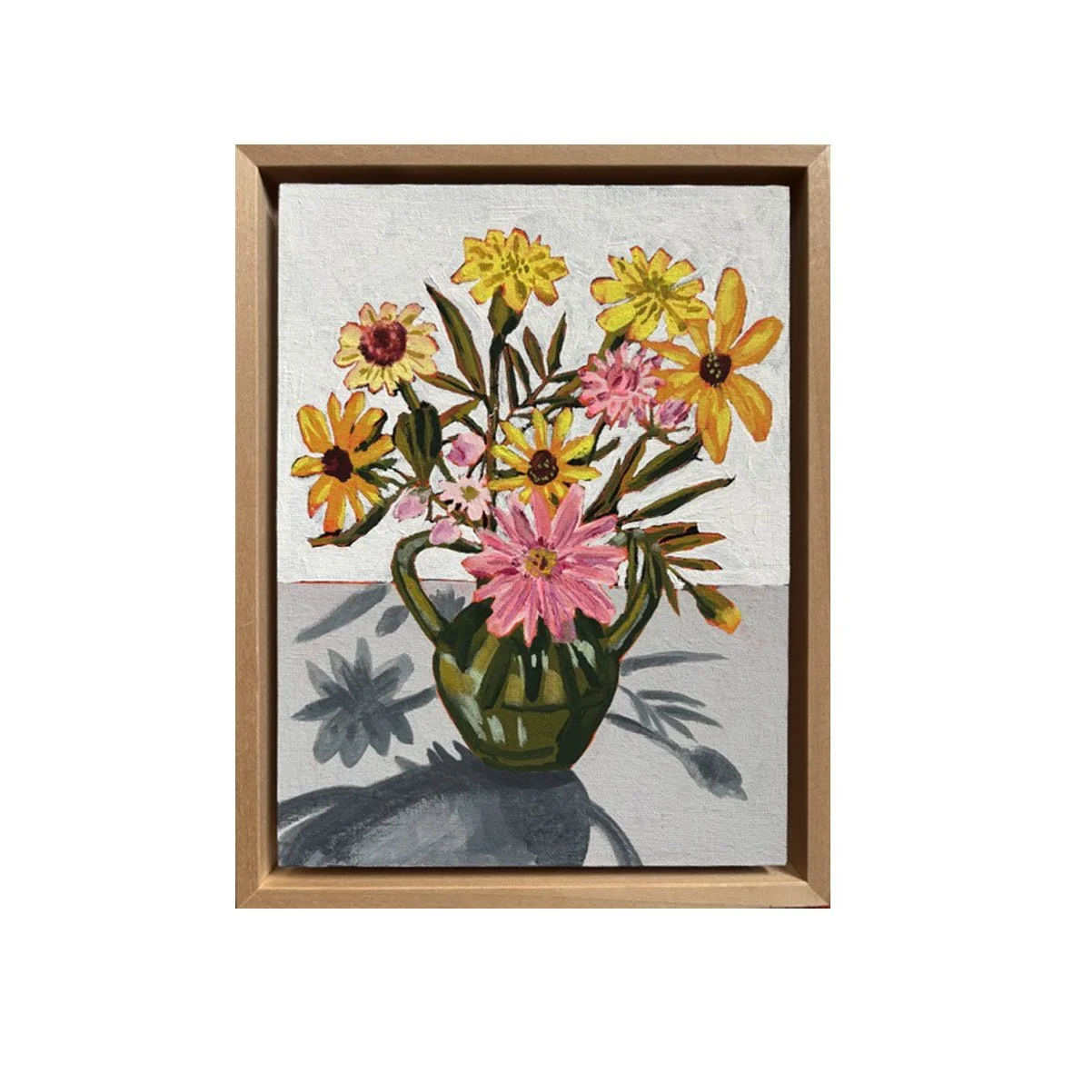 Yellow Flowers in Vase painting