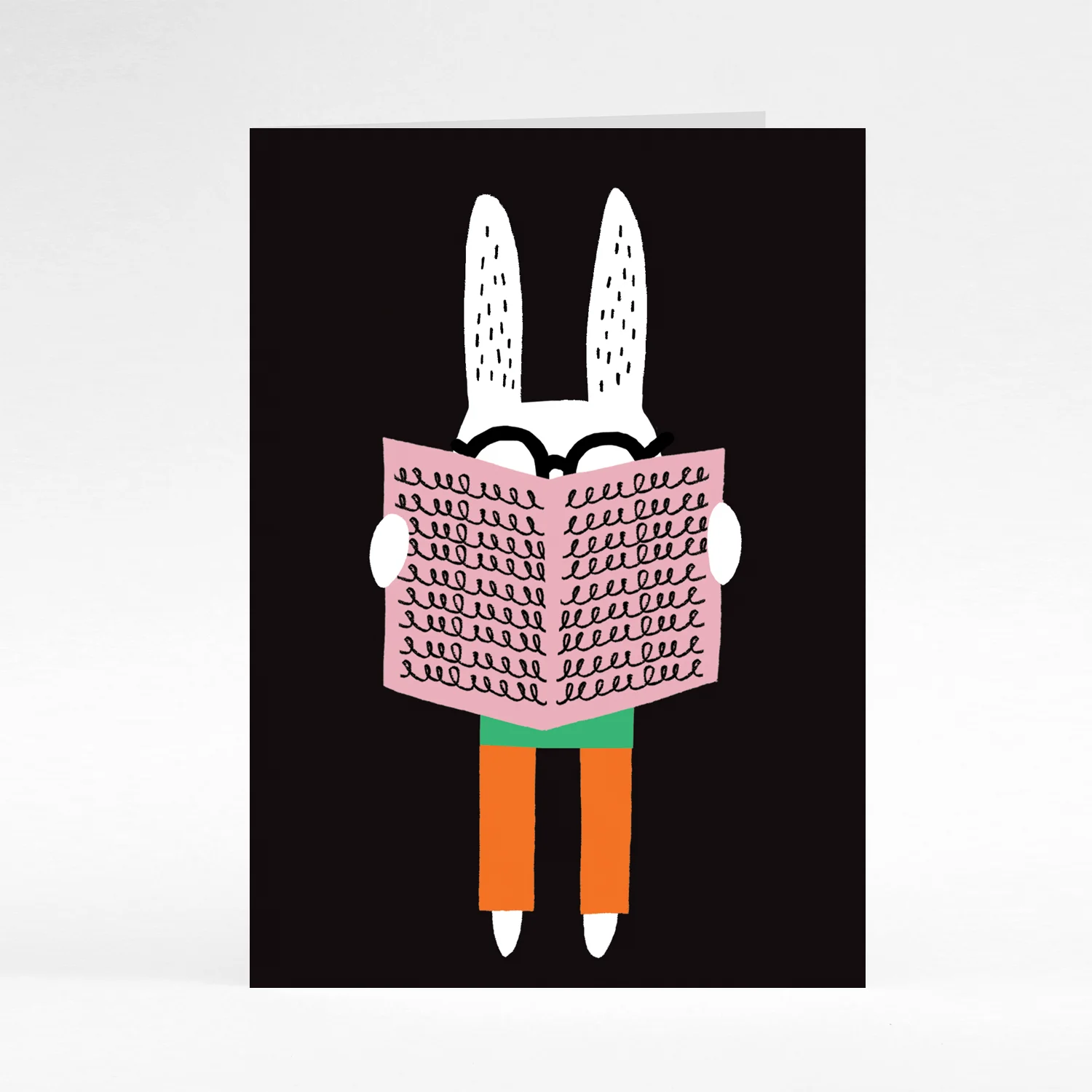 Newspaper Rabbit Card