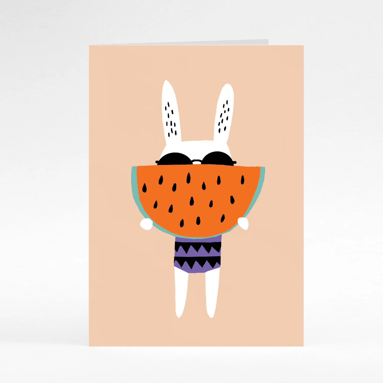 Watermelon Rabbit card