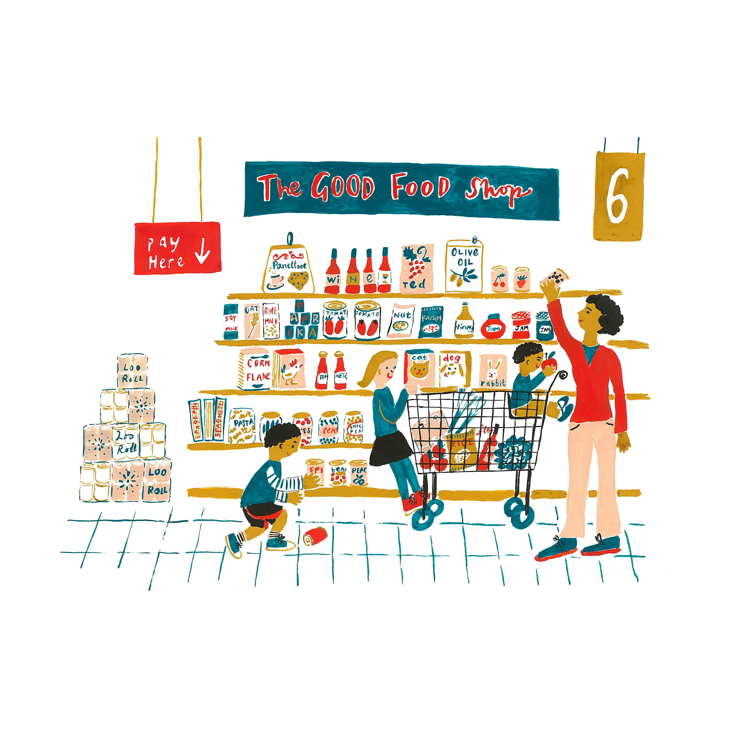 Shopping trolley print