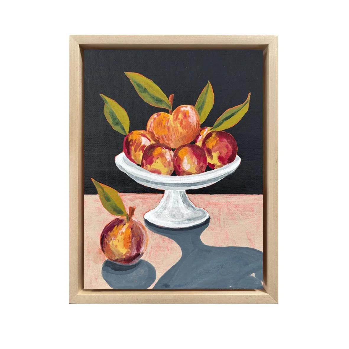 Peach and Nectarines in a bowl Painting