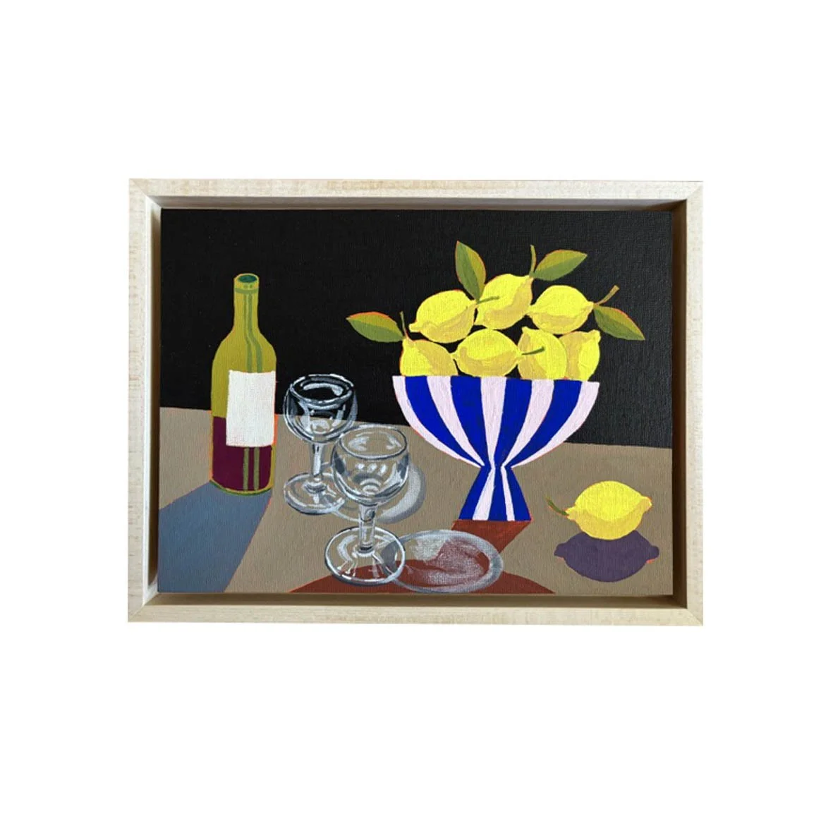 Lemons and Wine Painting