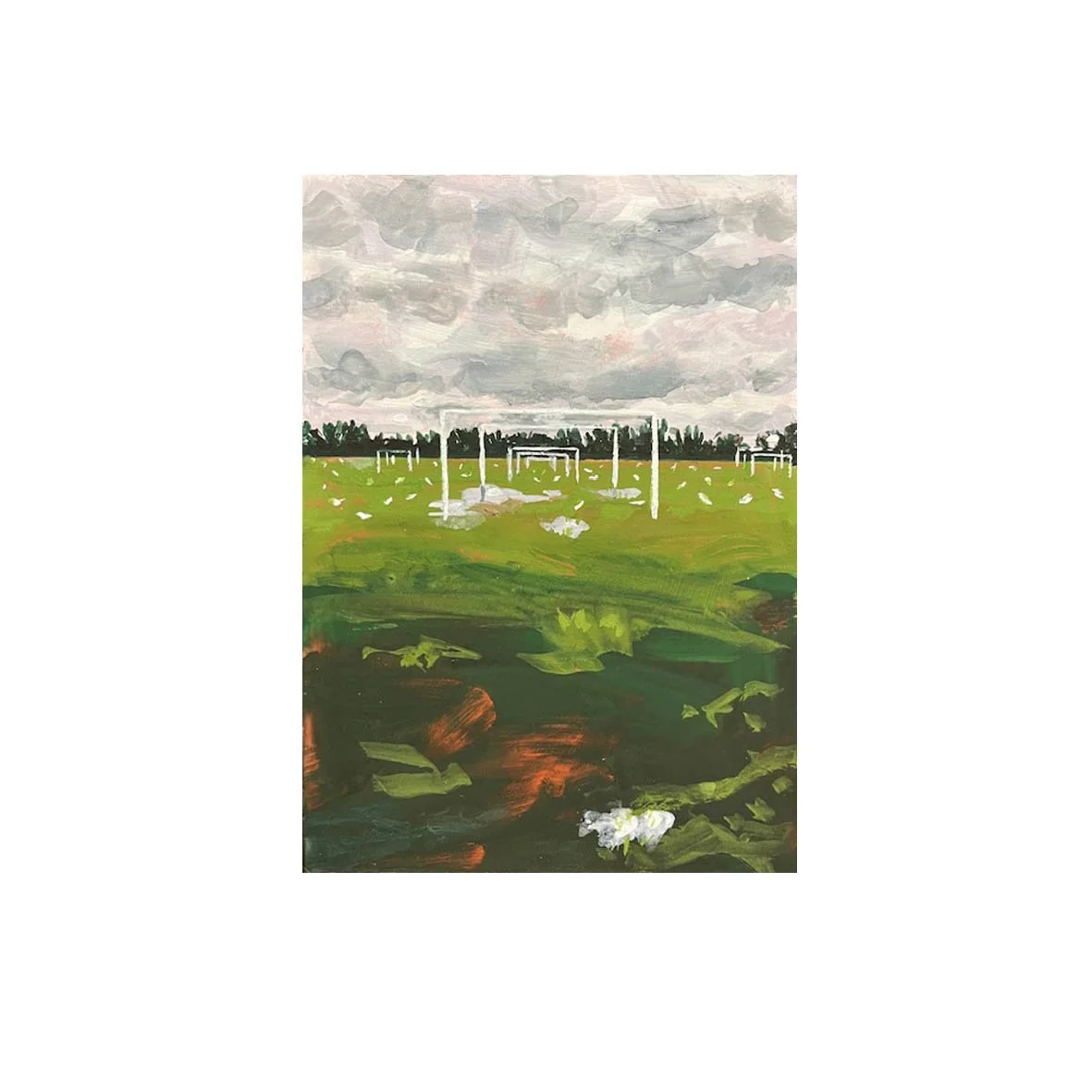 View of Hackney Marshes Goal posts perspective