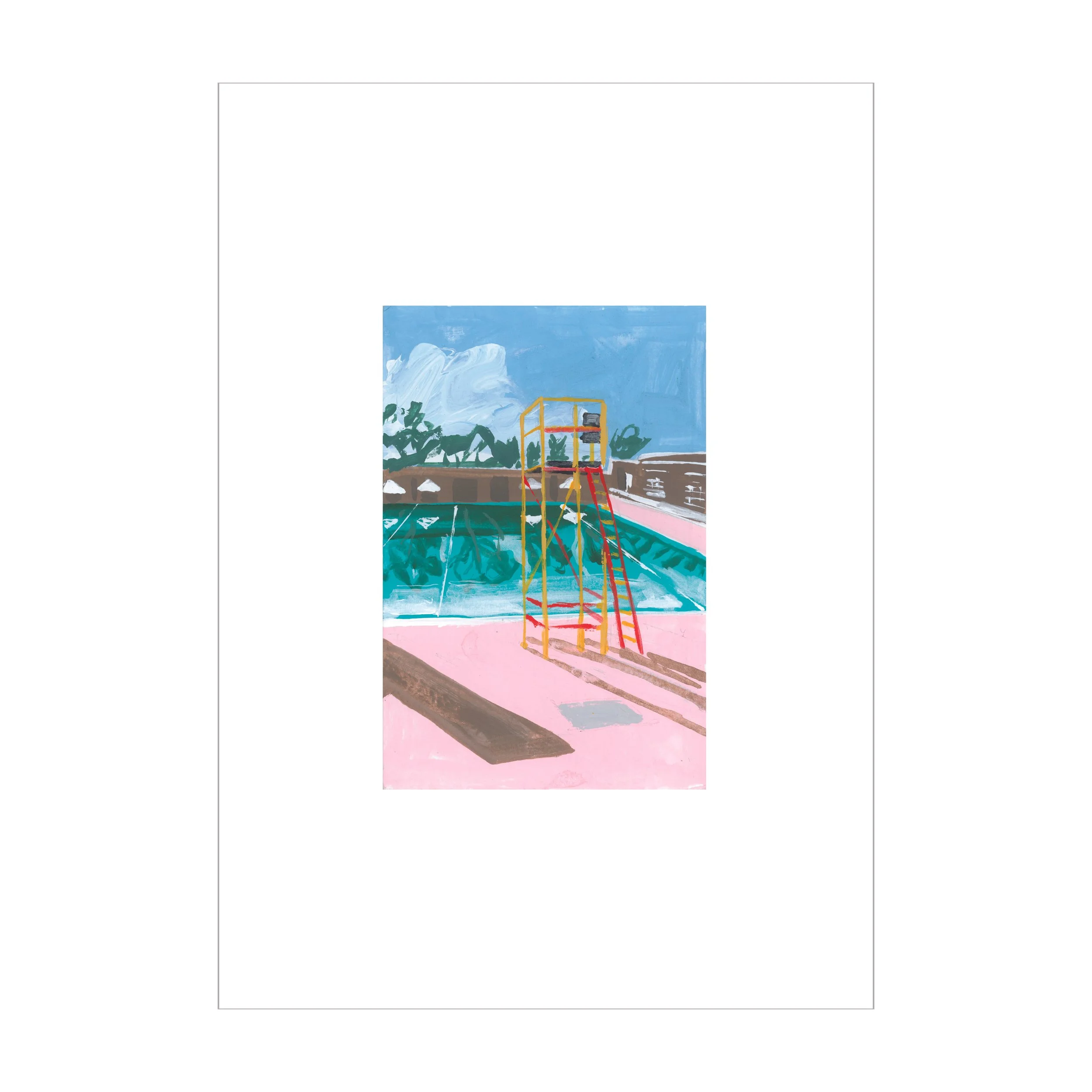 Tower at Parliament Hill Lido A4 print