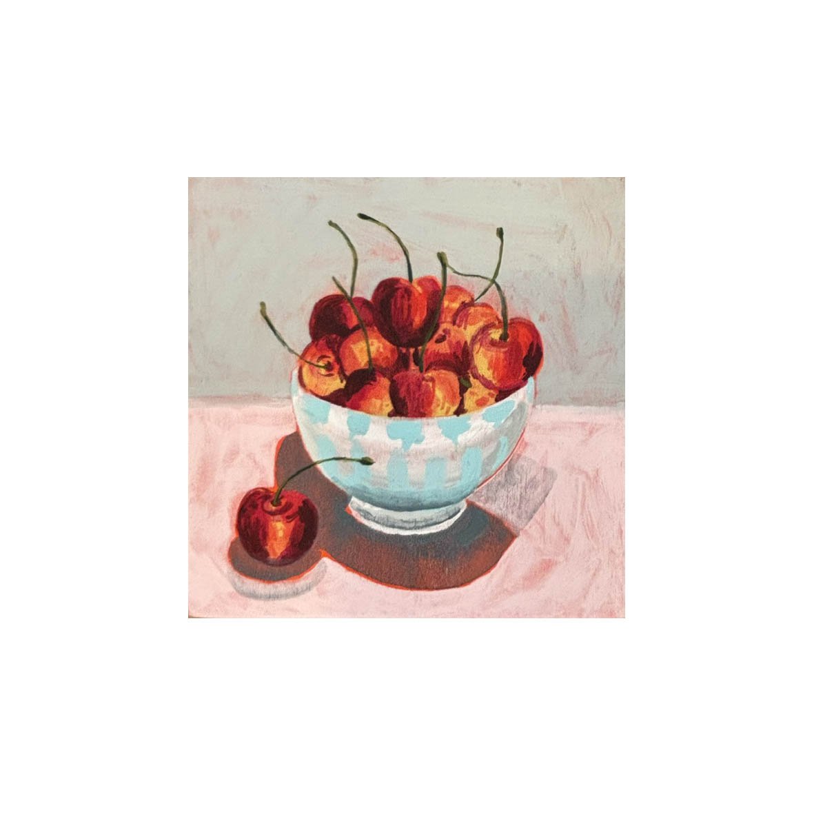 Cherries in a bowl Painting
