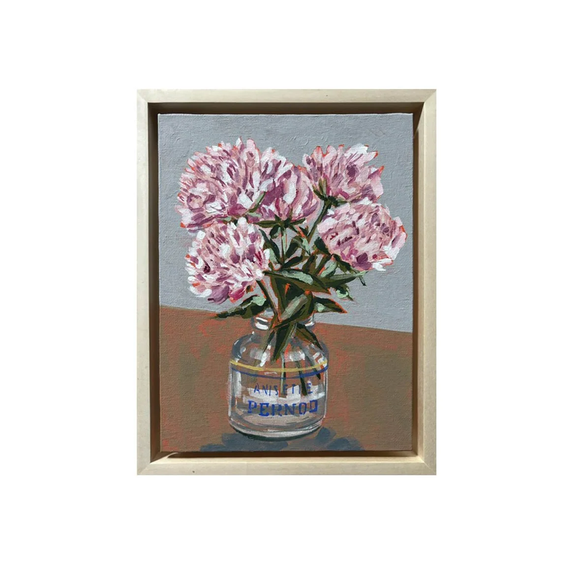 Peonies in vase painting
