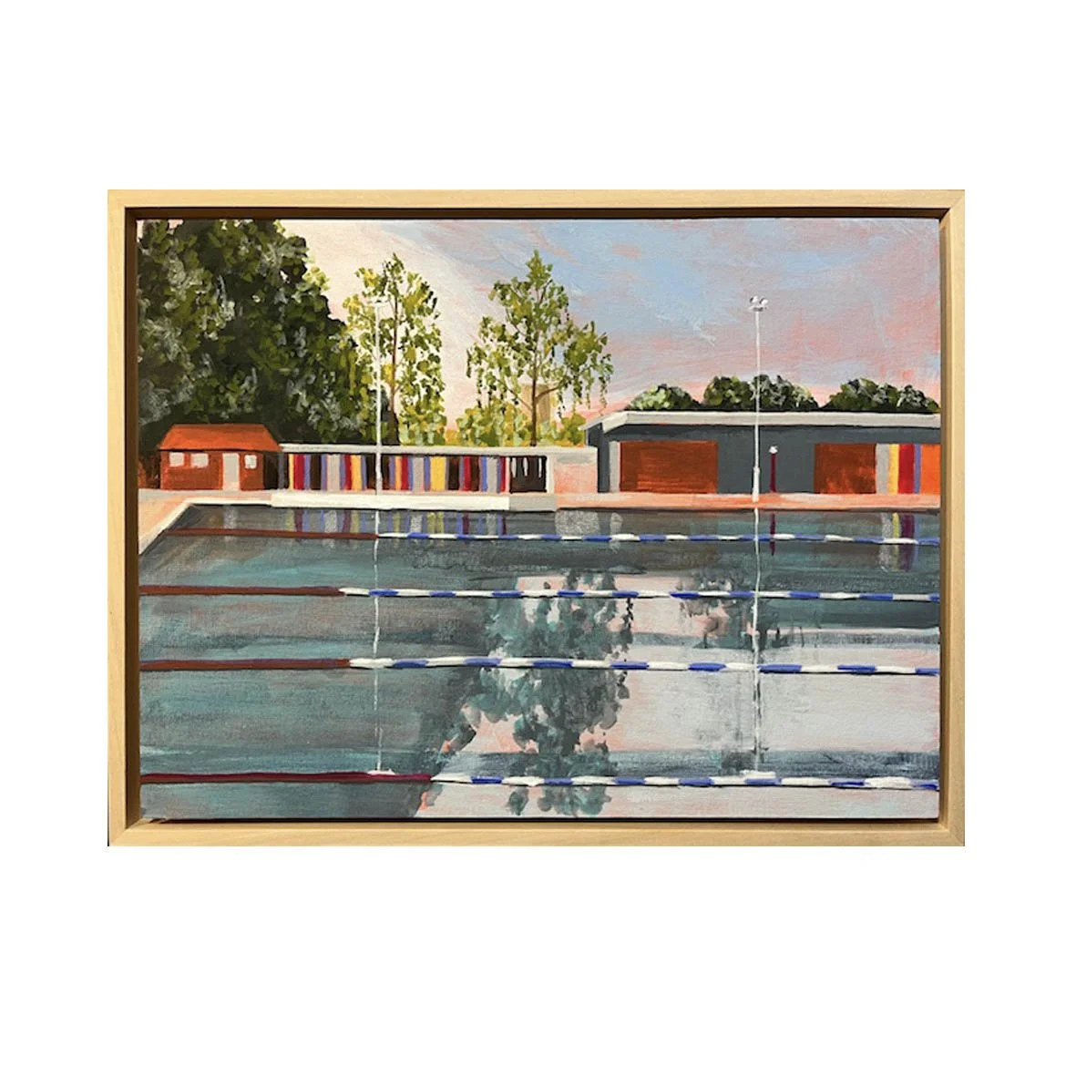 London Fields Lido in the Morning Painting