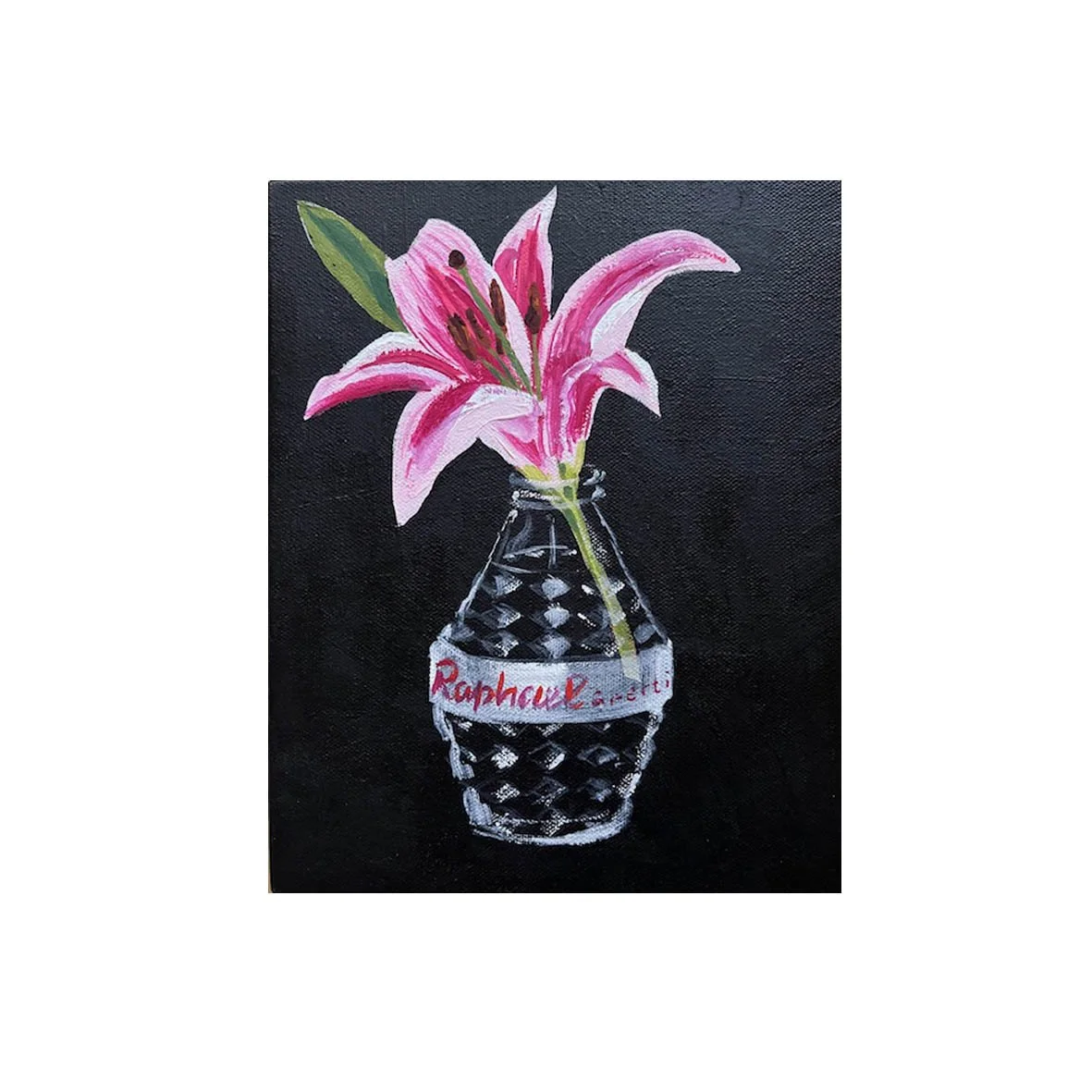 Lily in St Raphael Bottle painting