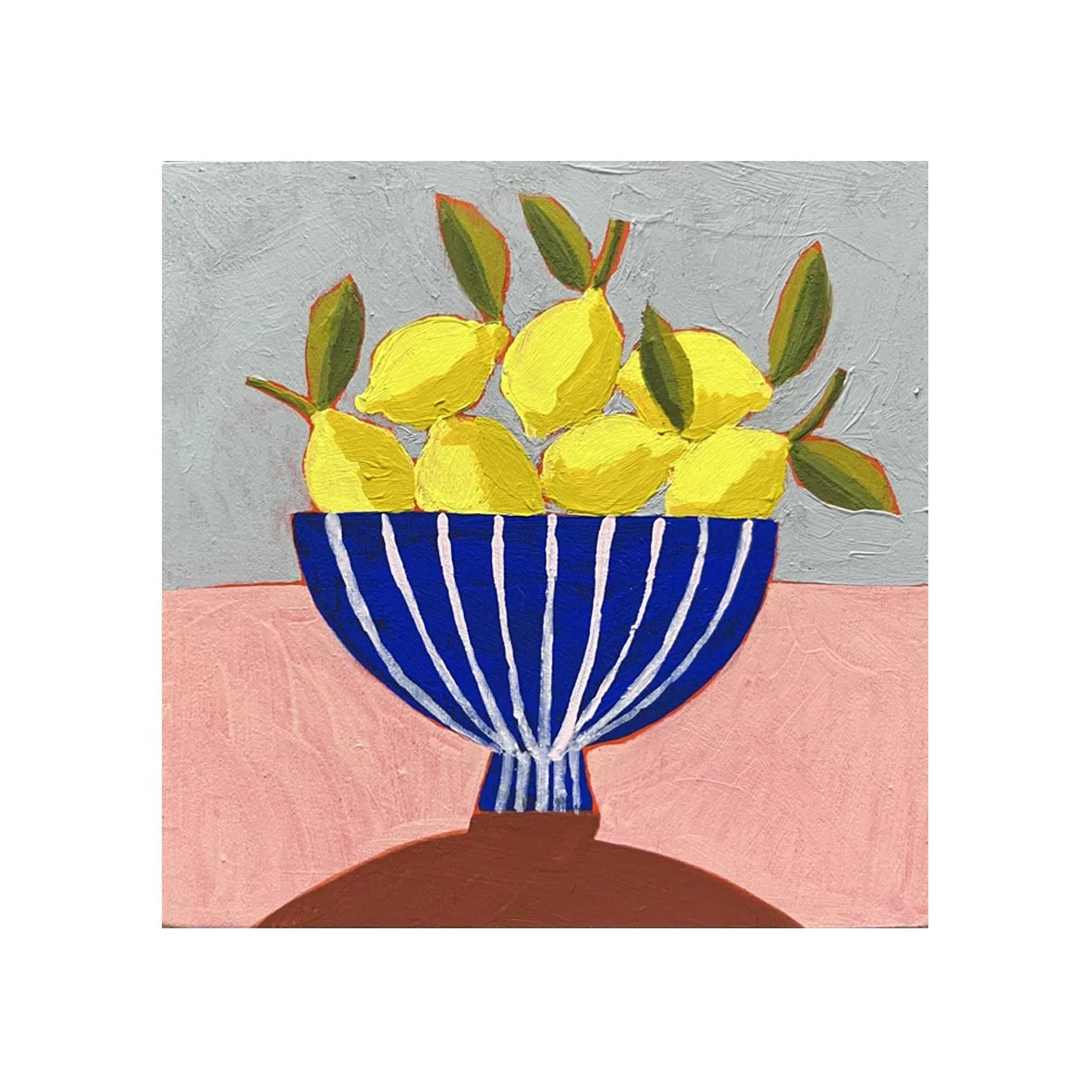 Lemons in Bowl painting