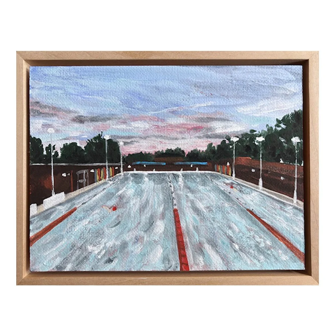 Pink and Blue Sky Lido painting
