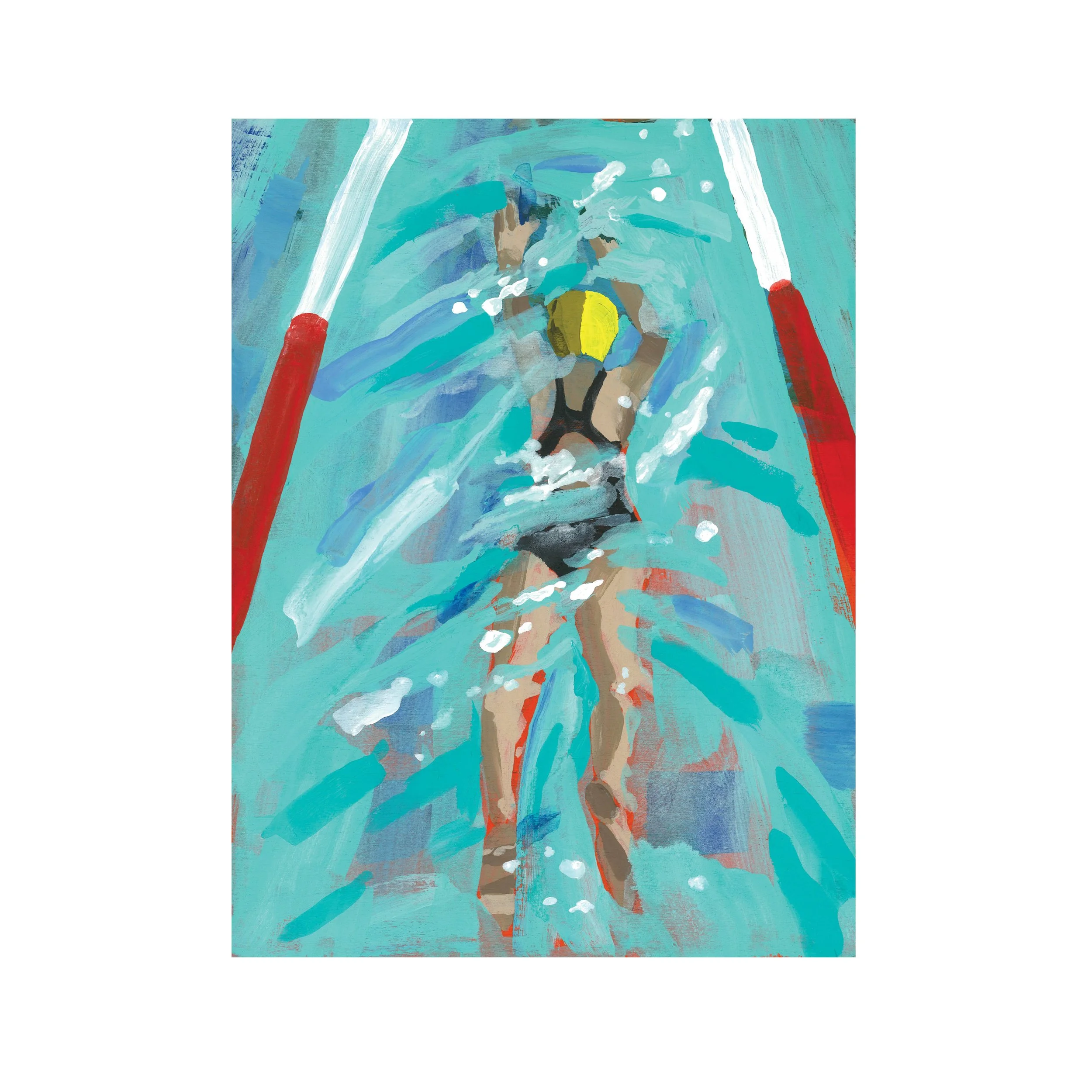 Swimmer painting