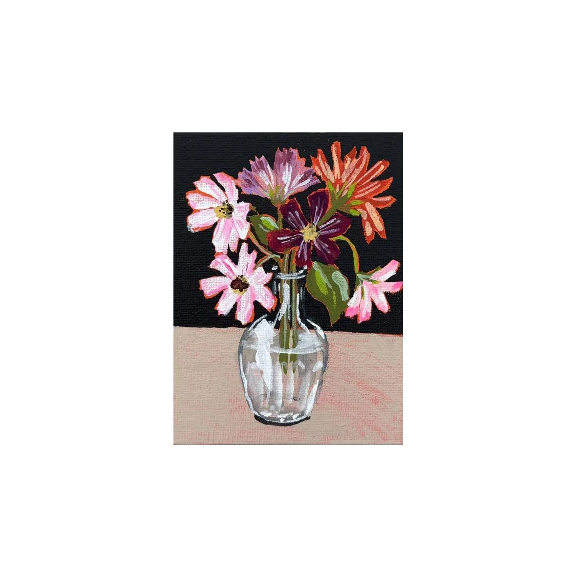 Cosmos in Vase painting