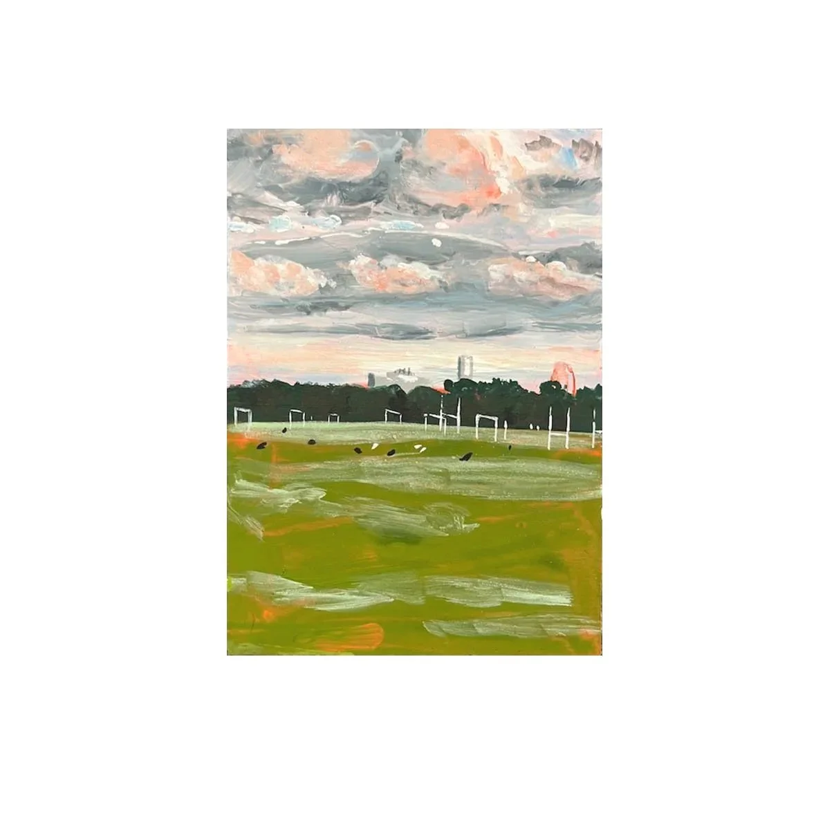 View of Hackney Marshes Football Pitch